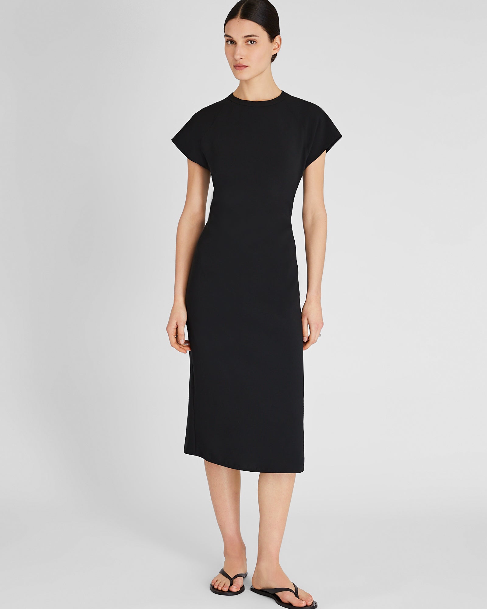 CLUB MONACO - Raglan Sleeve Crepe Dress - Black