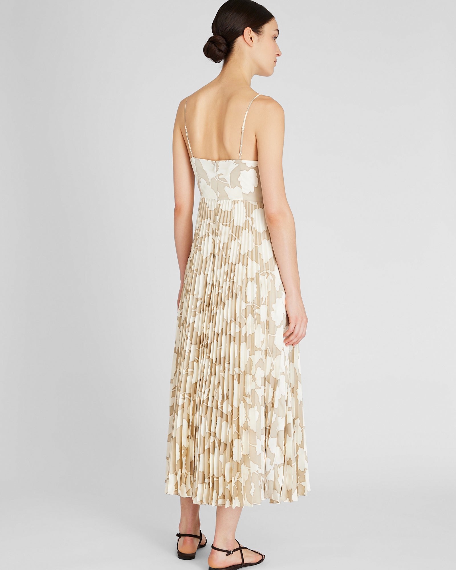 CLUB MONACO - V-Neck Pleated Maxi Dress - Base De Crème