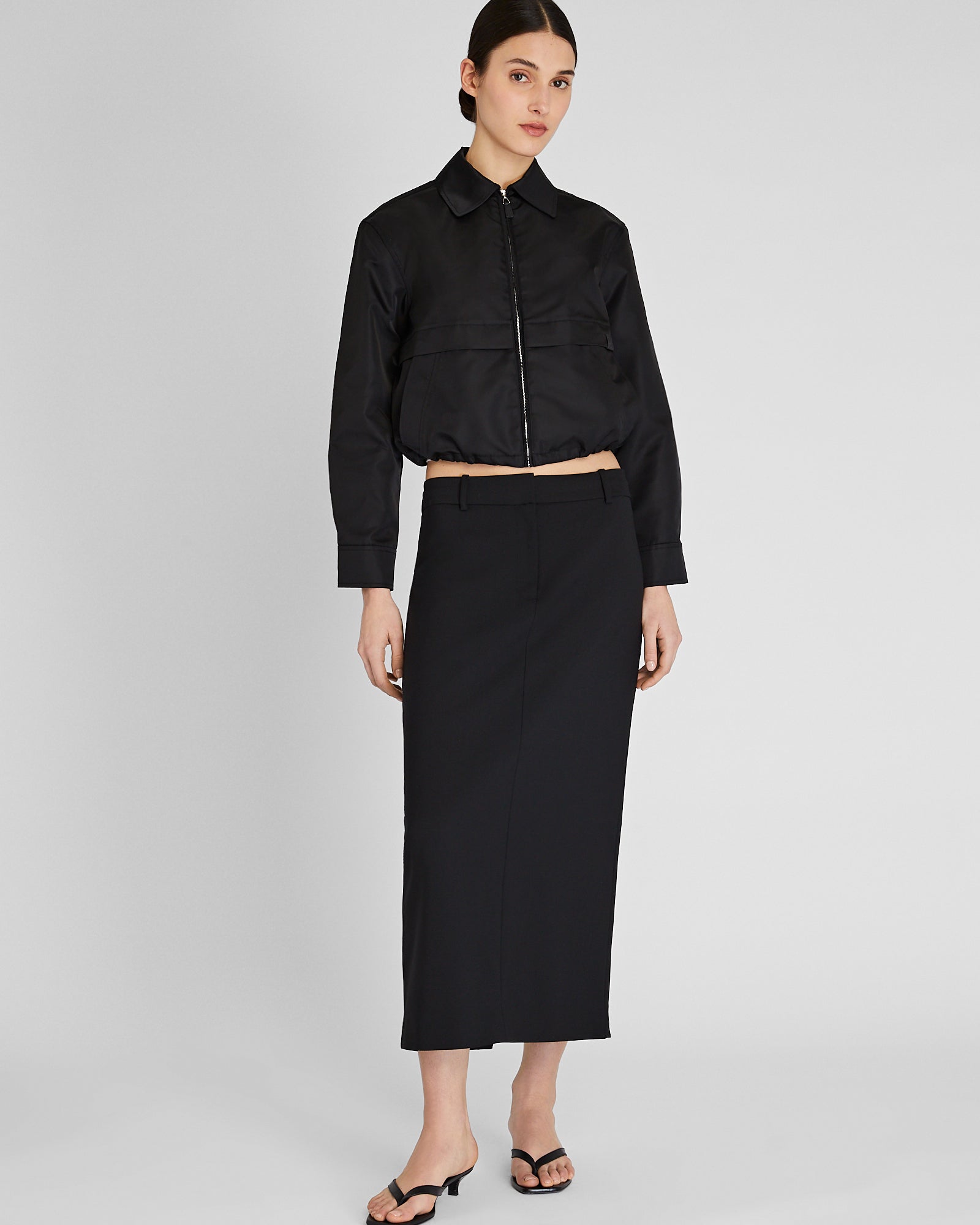 CLUB MONACO - Borrem Column Maxi Skirt - Black