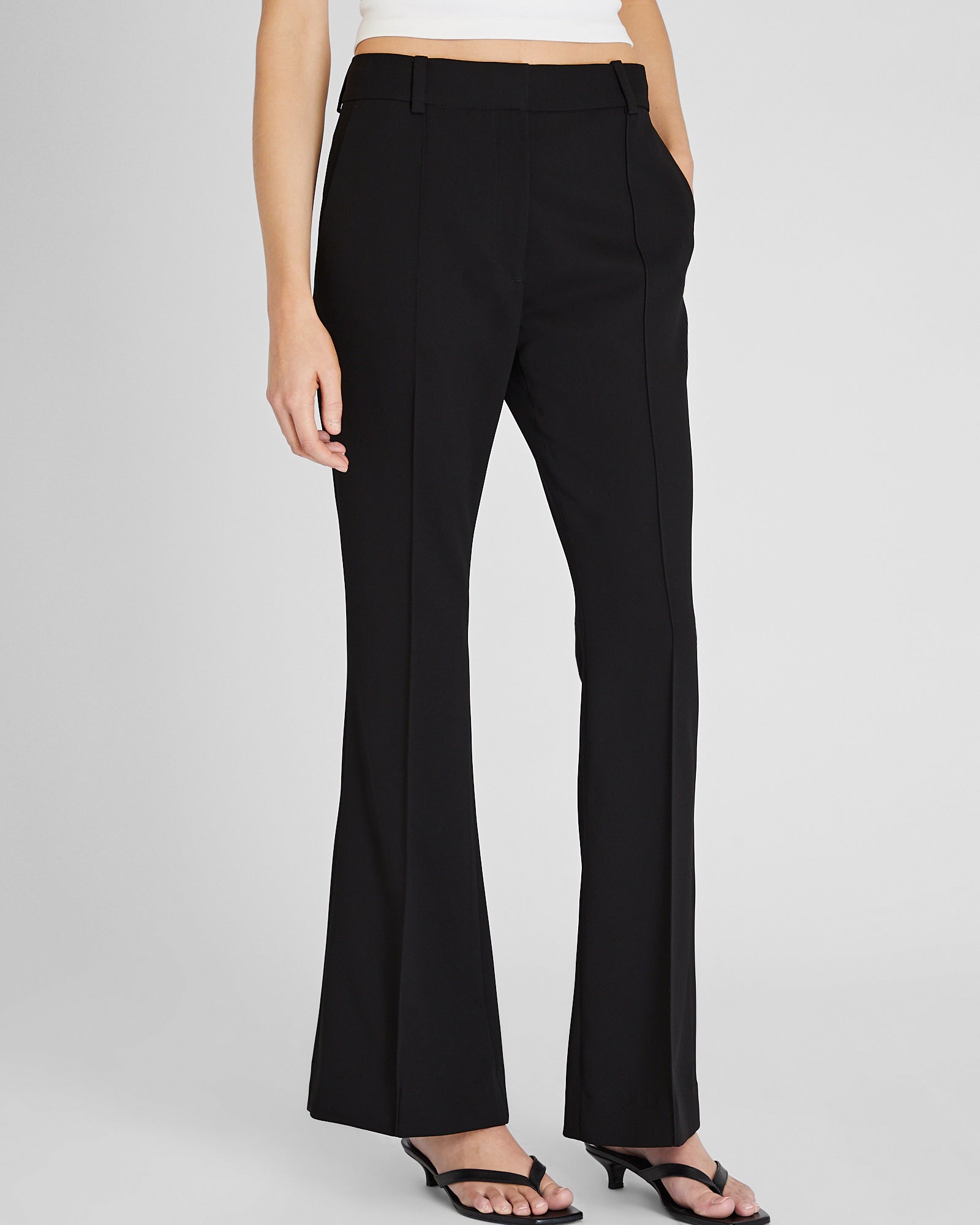 CLUB MONACO - Pantalon évasé taille haute - Noir