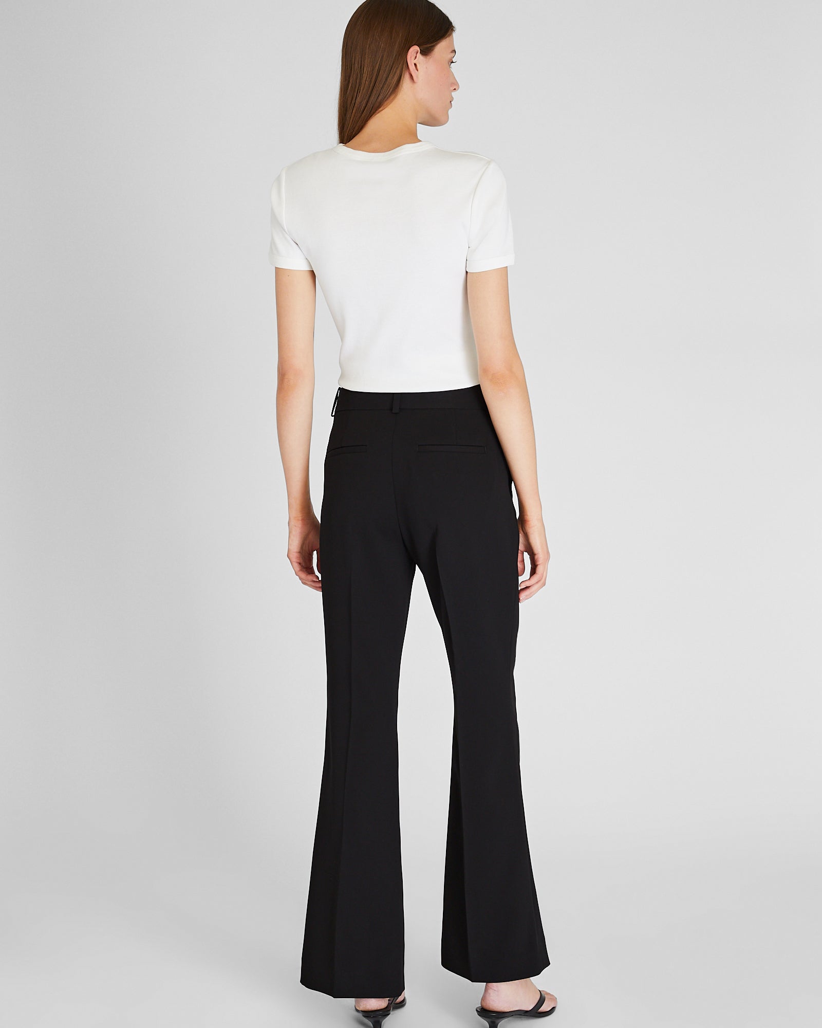 CLUB MONACO - Pantalon évasé taille haute - Noir