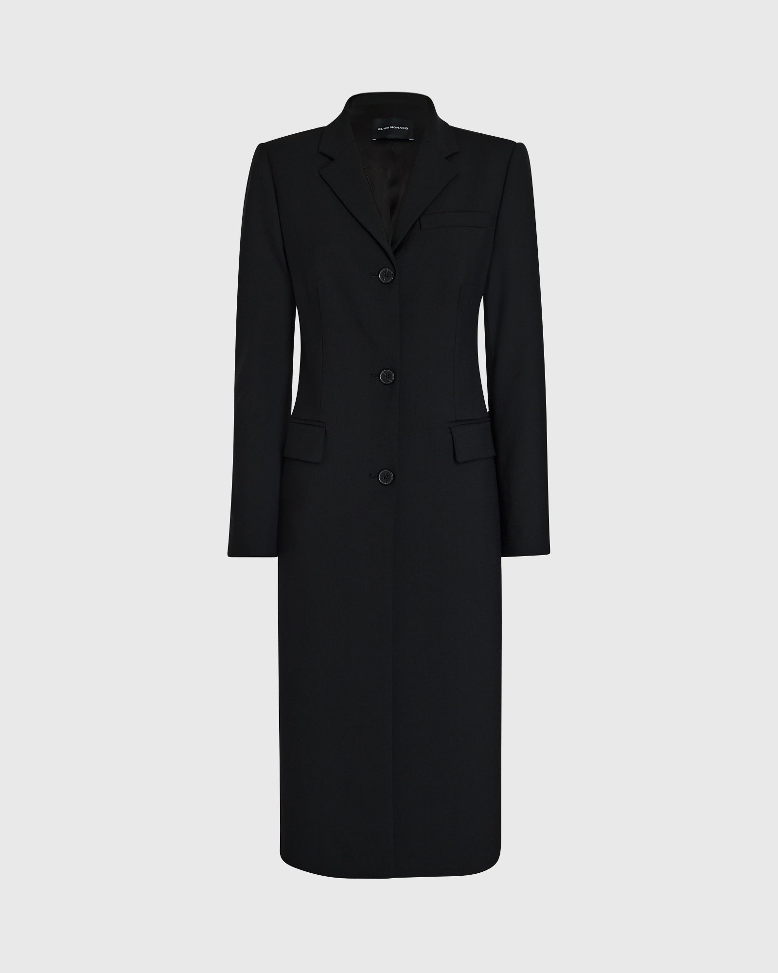 CLUB MONACO - Lightweight Borrem Crombie Coat - Noir