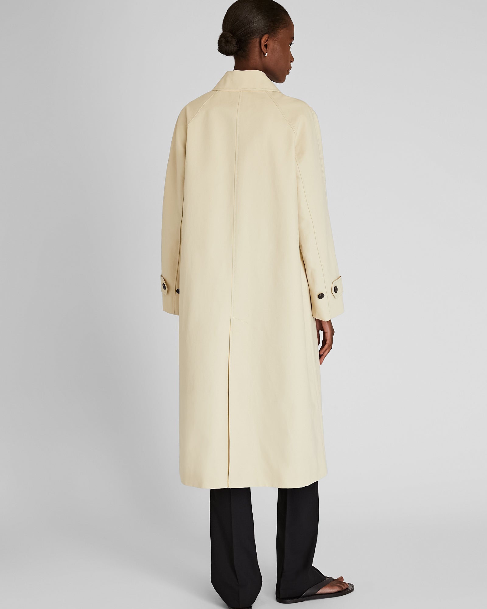 CLUB MONACO - Manteau Mac en gabardine - Pierre Kaki