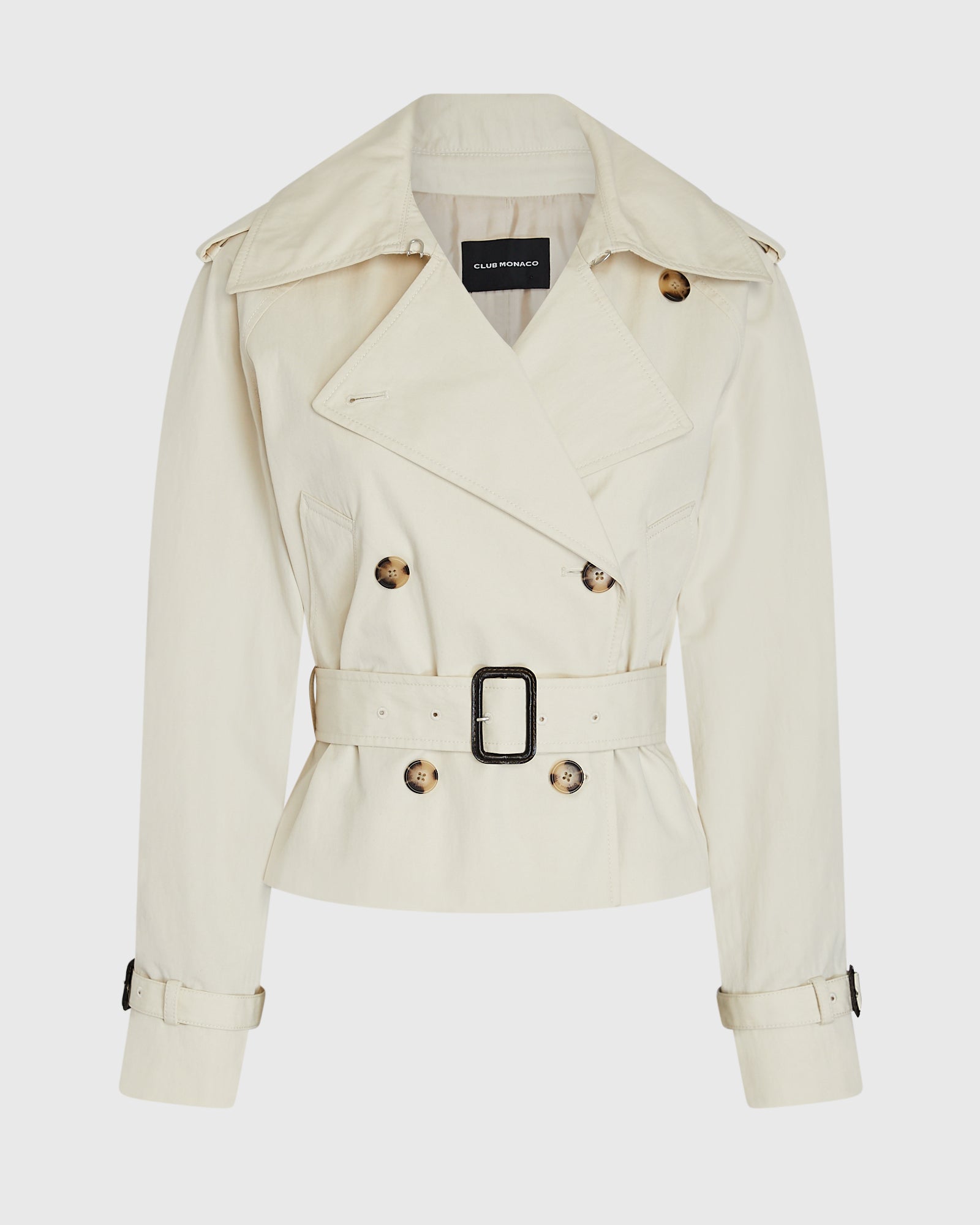 CLUB MONACO - Cropped Monaco Trench - Ecru