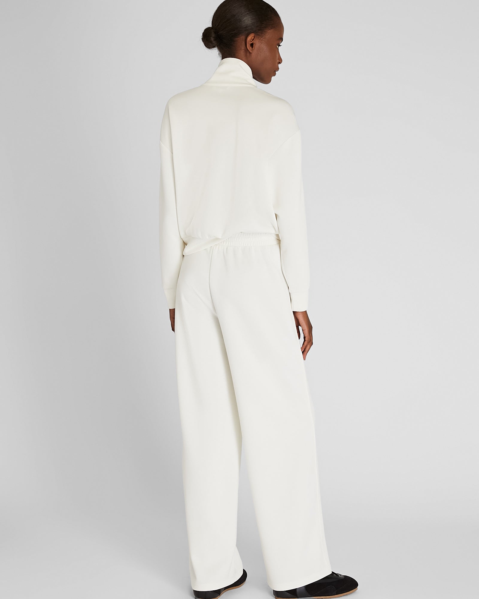 CLUB MONACO - Pantalon de plongée à jambes larges lavé au sable - Crème
