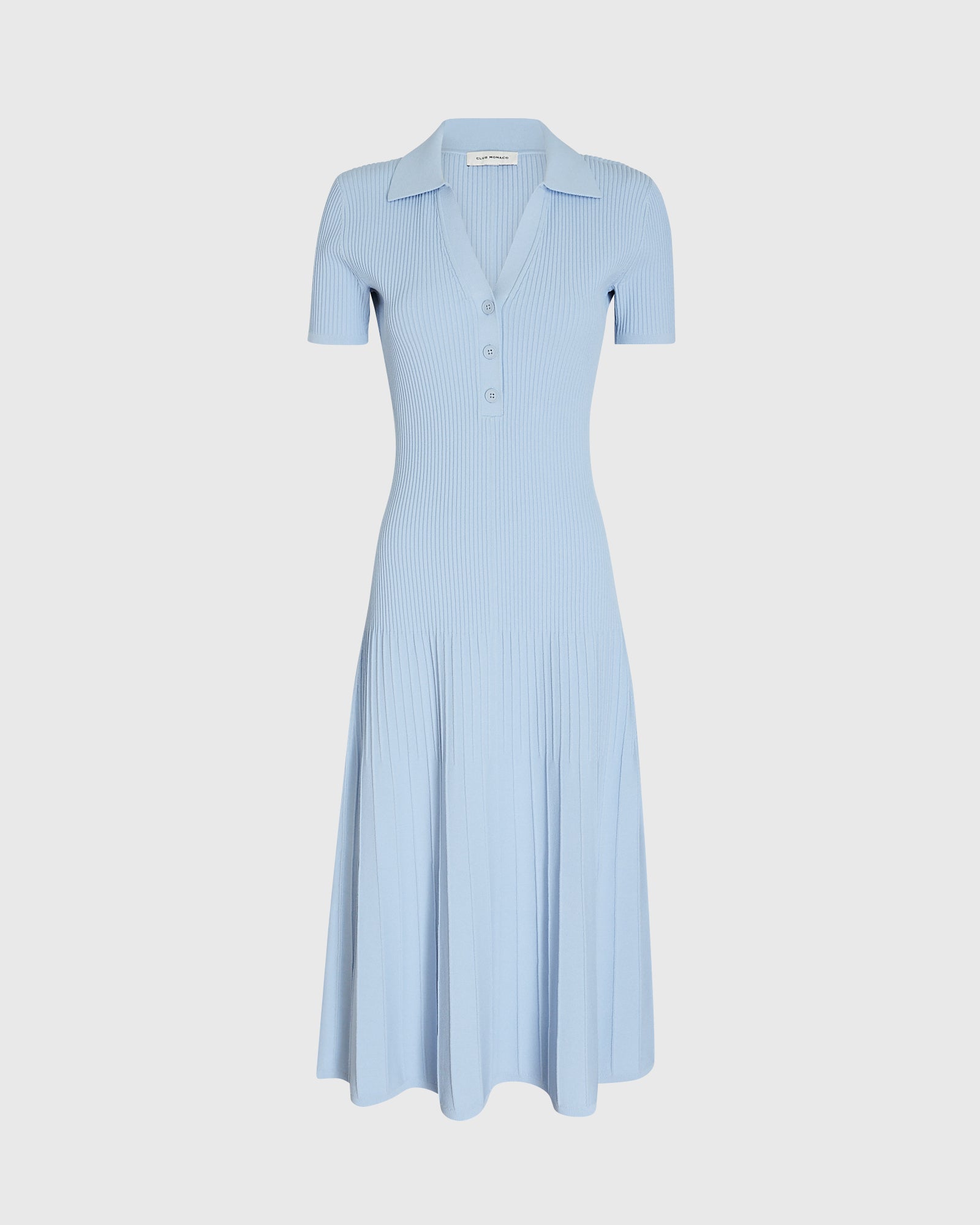 CLUB MONACO - Johnny Collar Midi Dress - Sky Light