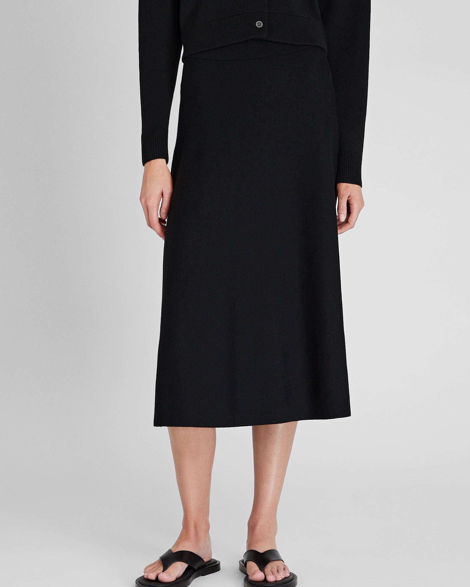 CLUB MONACO - Midi Sweater Skirt - Black