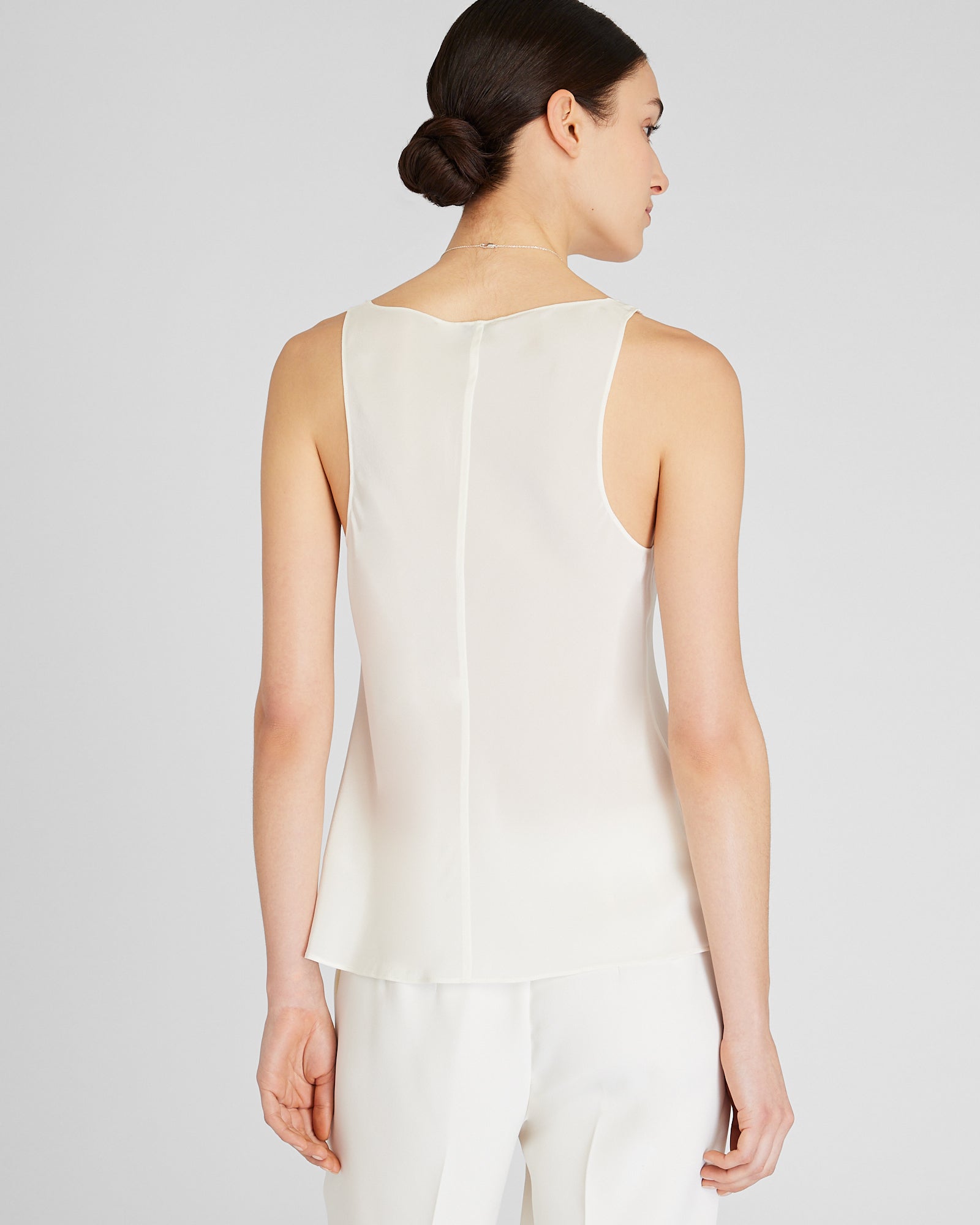 CLUB MONACO - Silk Racerback Cami - Écru