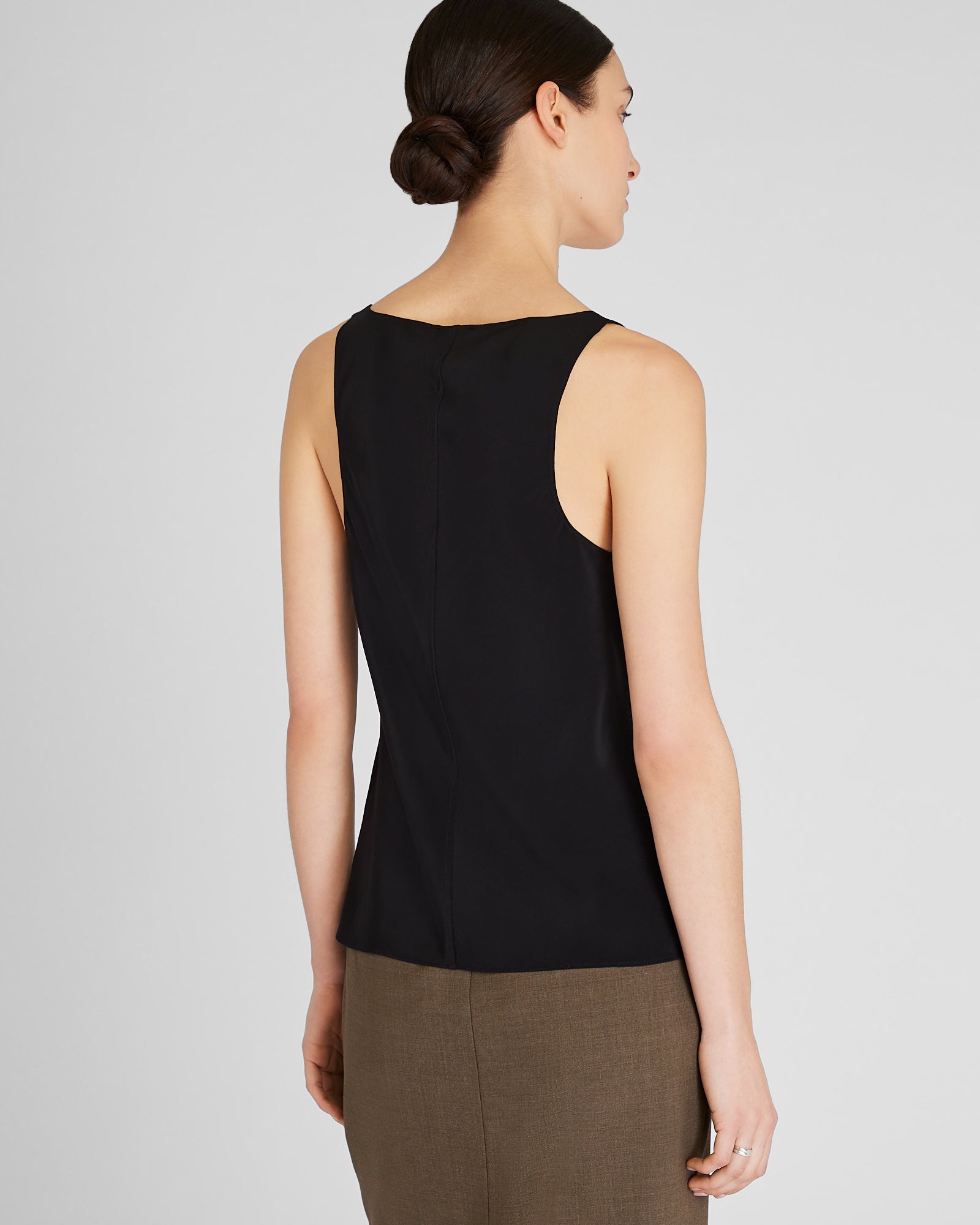 CLUB MONACO - Silk Racerback Cami - Noir