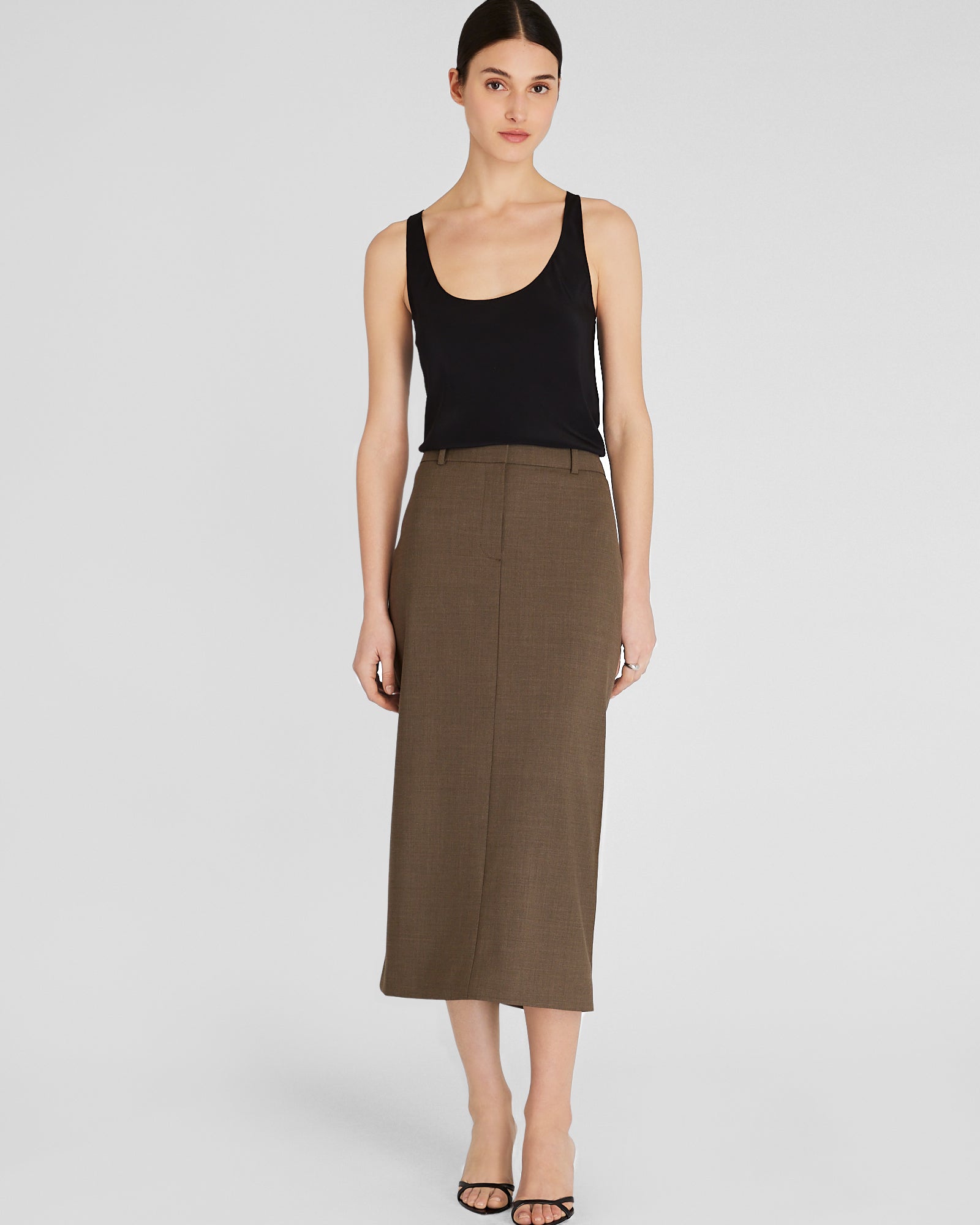 CLUB MONACO - Silk Racerback Cami - Noir