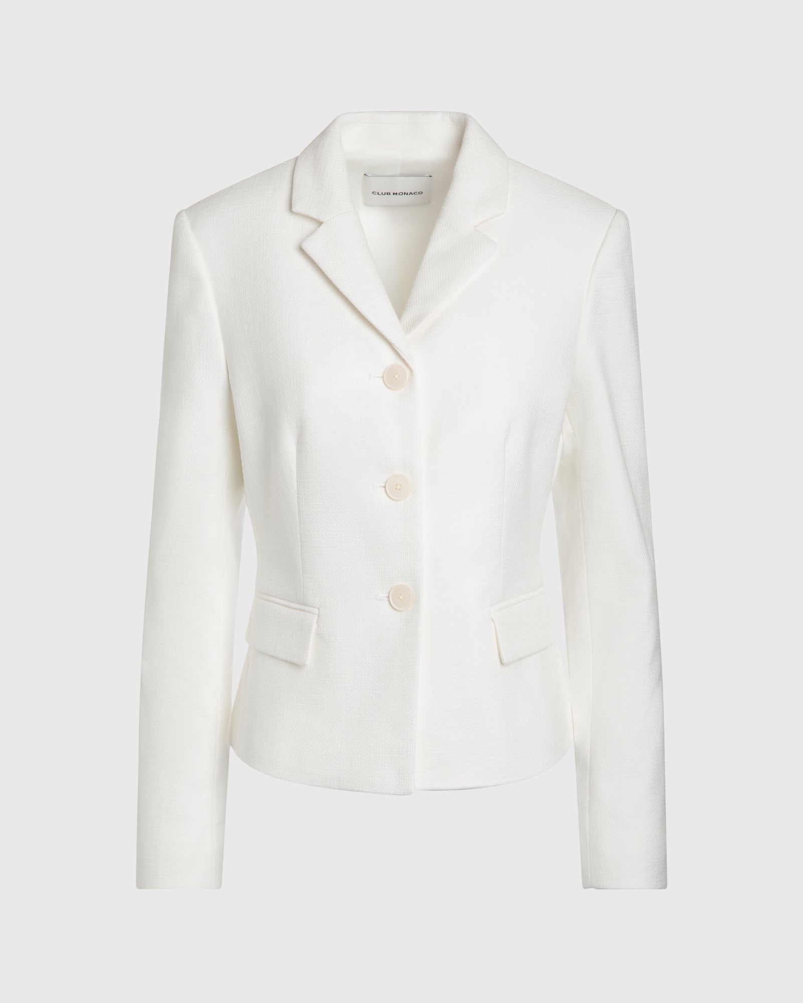 CLUB MONACO - Veste bouclée à 3 boutons - Crème
