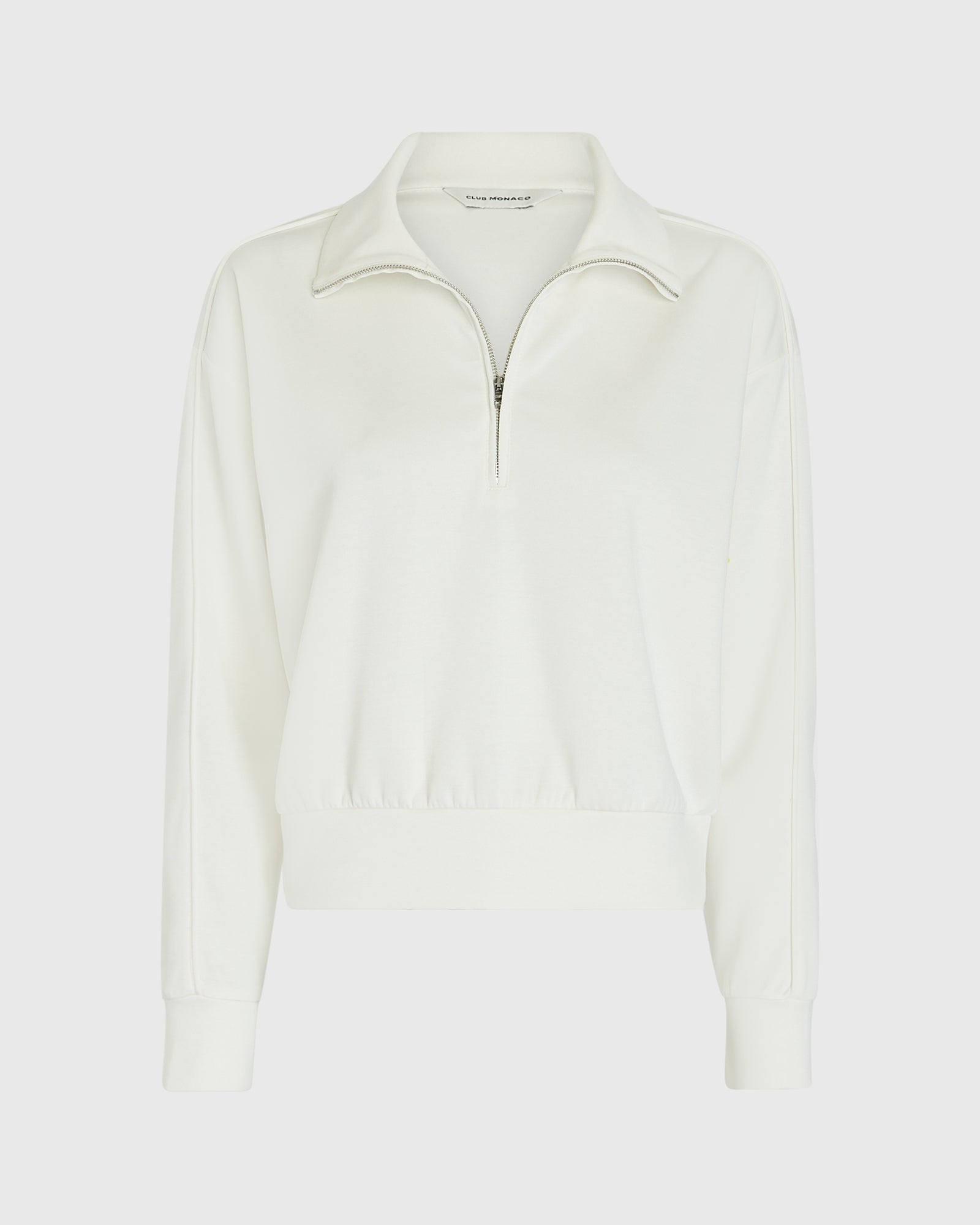 CLUB MONACO - Pull demi-zip Scuba - Crème