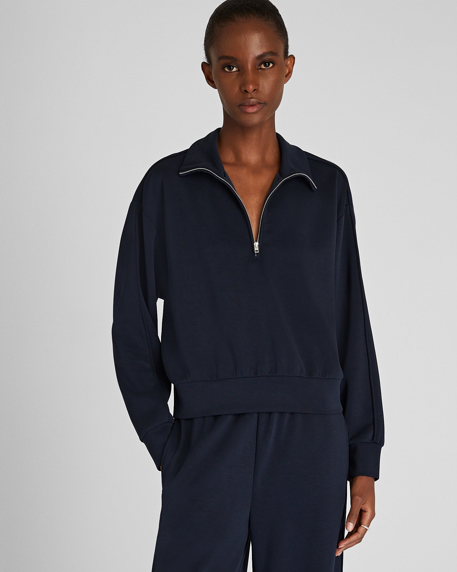 CLUB MONACO - Scuba Half-Zip Sweater - Twilight Navy