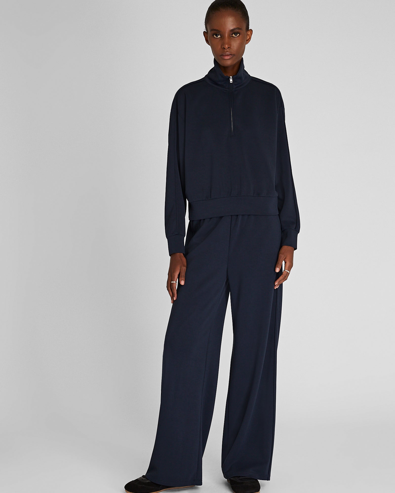 CLUB MONACO - Scuba Half-Zip Sweater - Twilight Navy