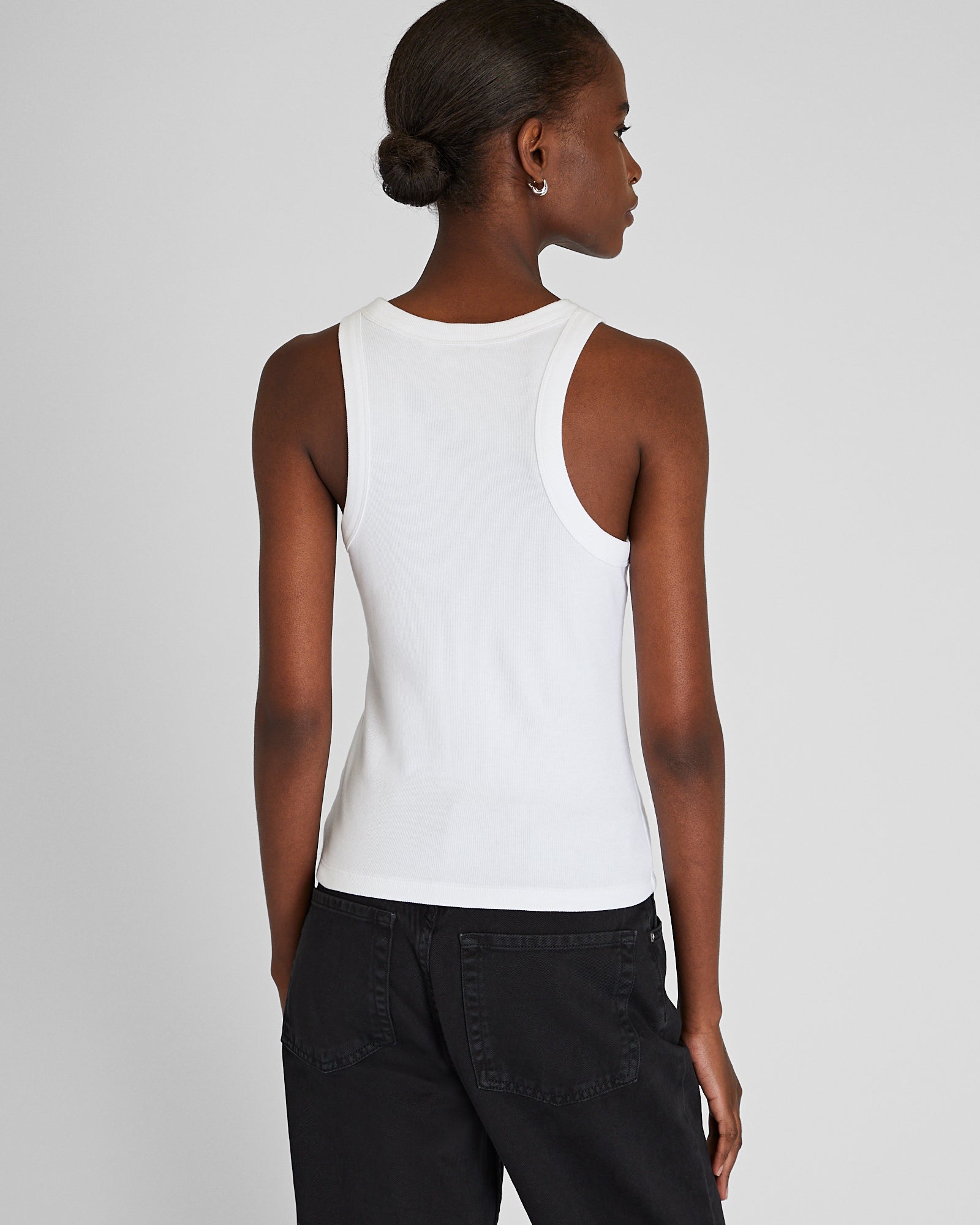 CLUB MONACO - Cotton Ribbed Tank - White