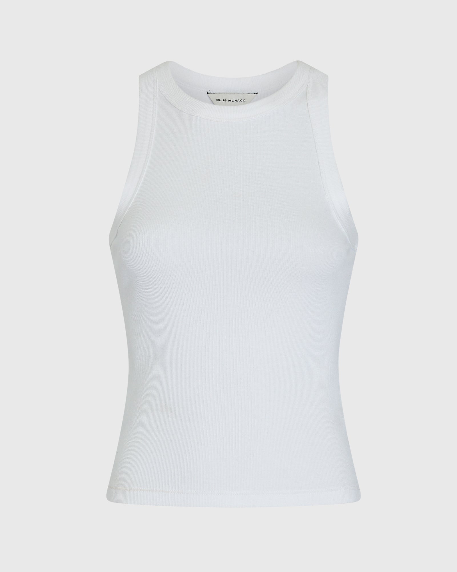 CLUB MONACO - Cotton Ribbed Tank - White