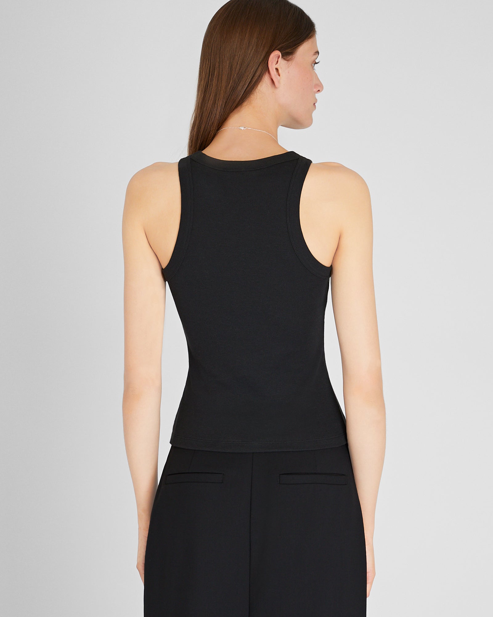 CLUB MONACO - Cotton Ribbed Tank - Black