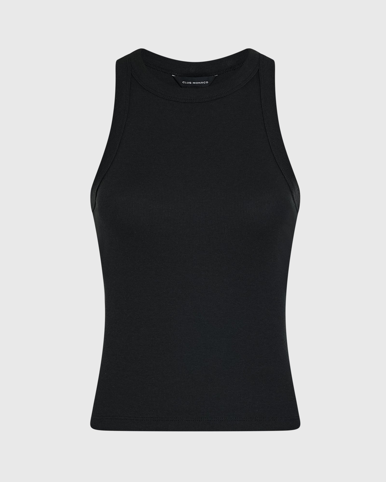 CLUB MONACO - Cotton Ribbed Tank - Black