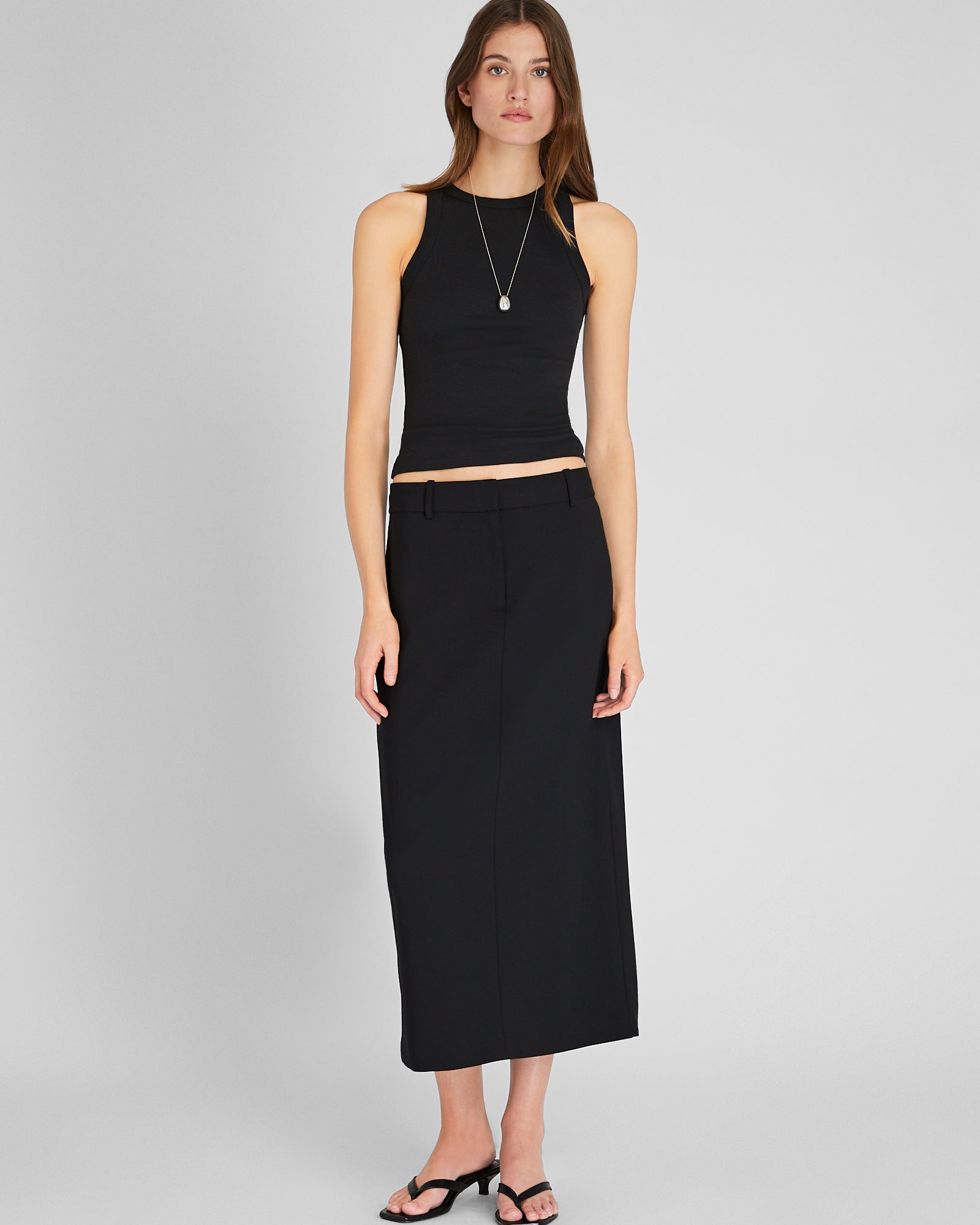 CLUB MONACO - Cotton Ribbed Tank - Black
