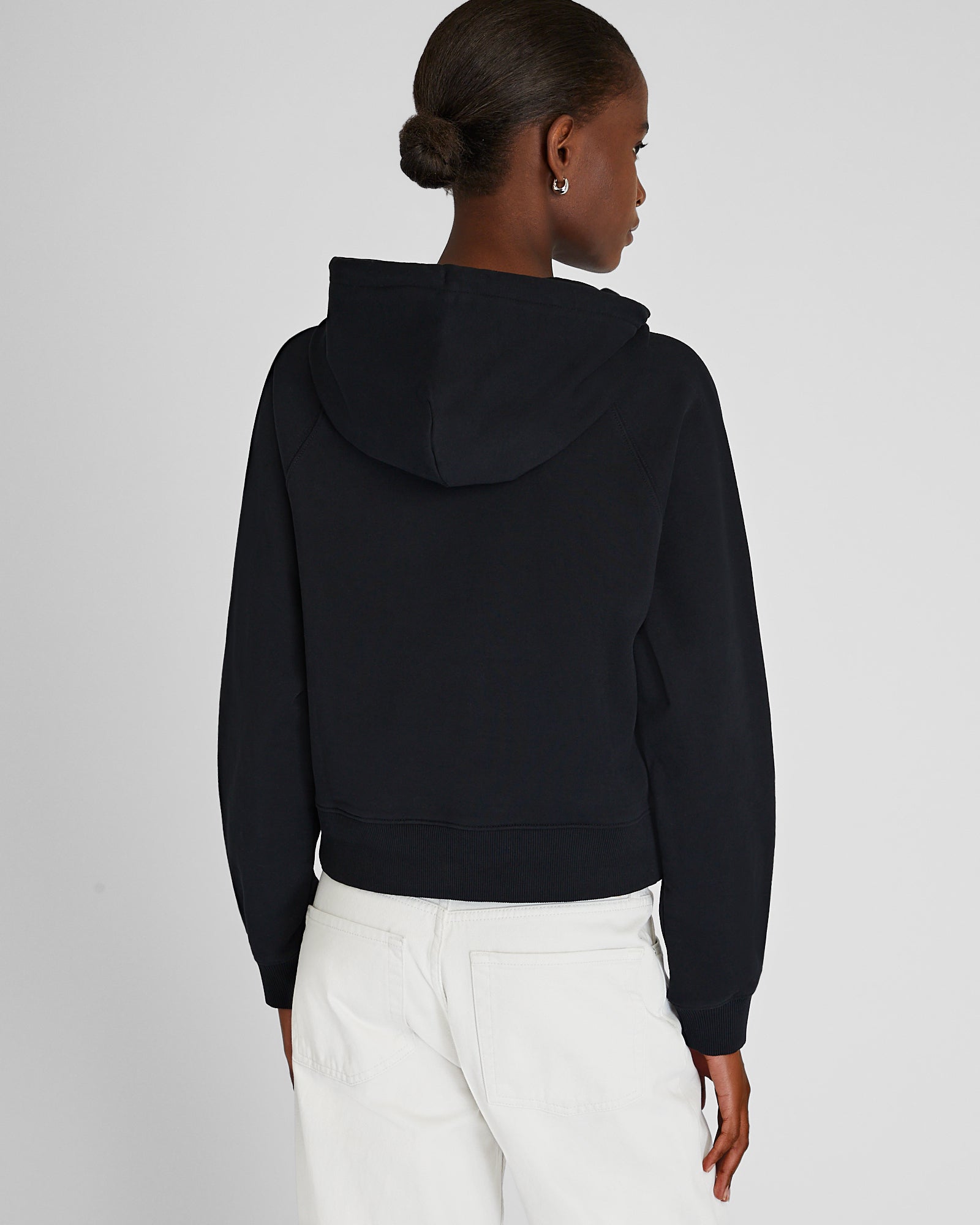 CLUB MONACO - Piece-Dyed Loop Back Terry Hoodie - Black