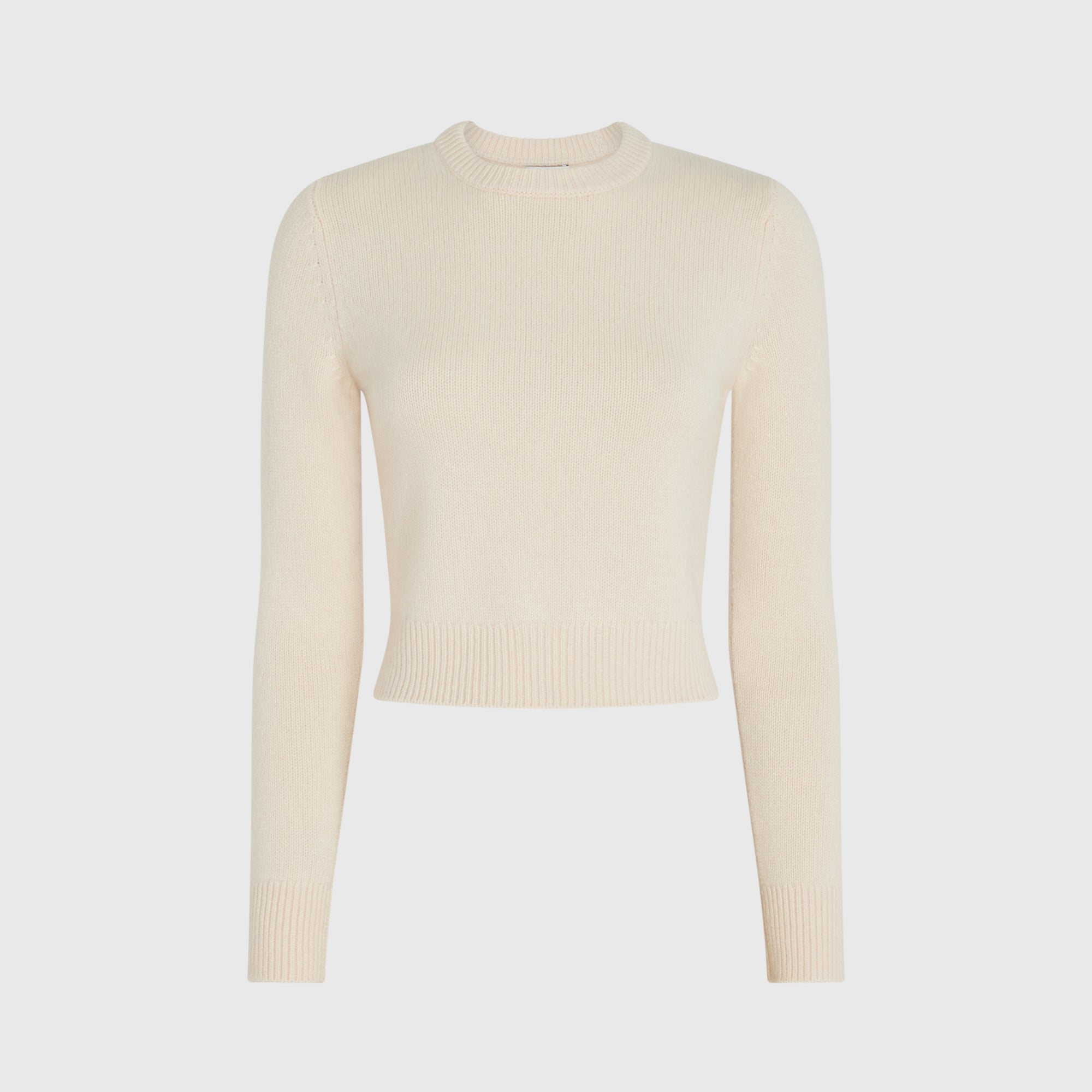 CLUB MONACO - Cashmere Shrunken Crewneck Sweater - Light Beige