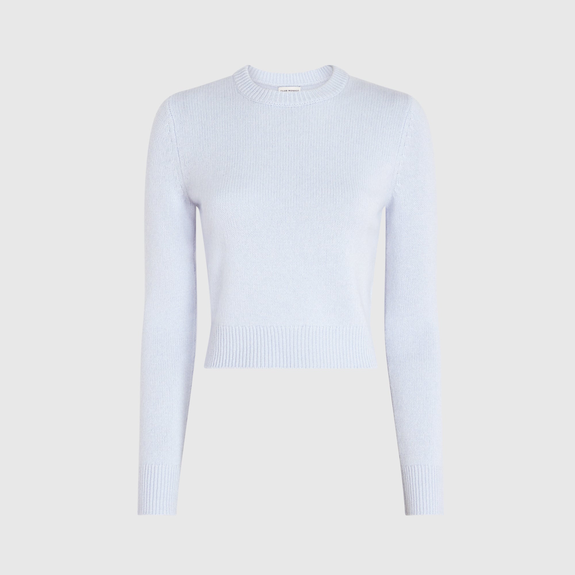 CLUB MONACO - Cashmere Shrunken Crewneck Sweater - Sky Light