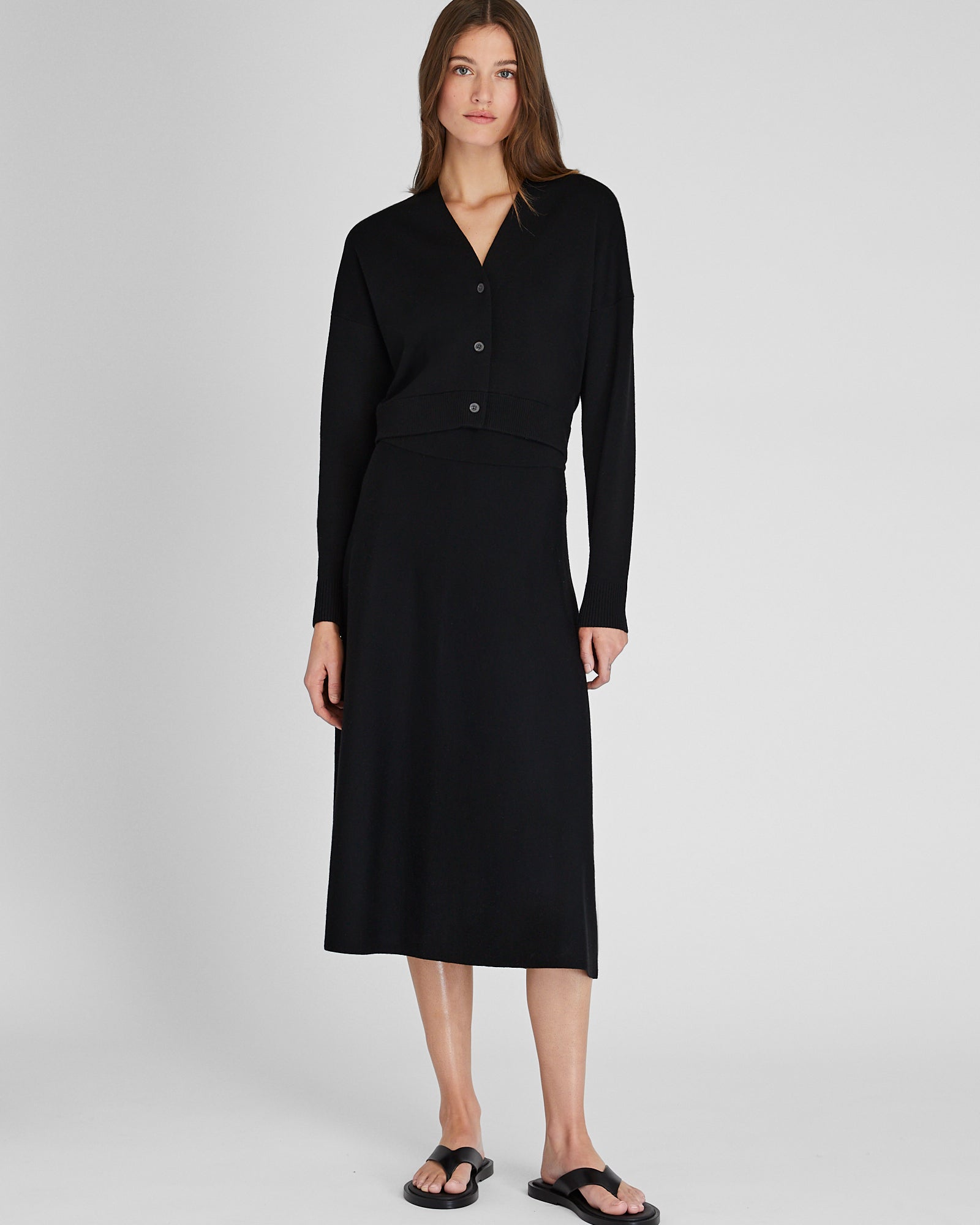 CLUB MONACO - Merino Relaxed Cardigan - Black