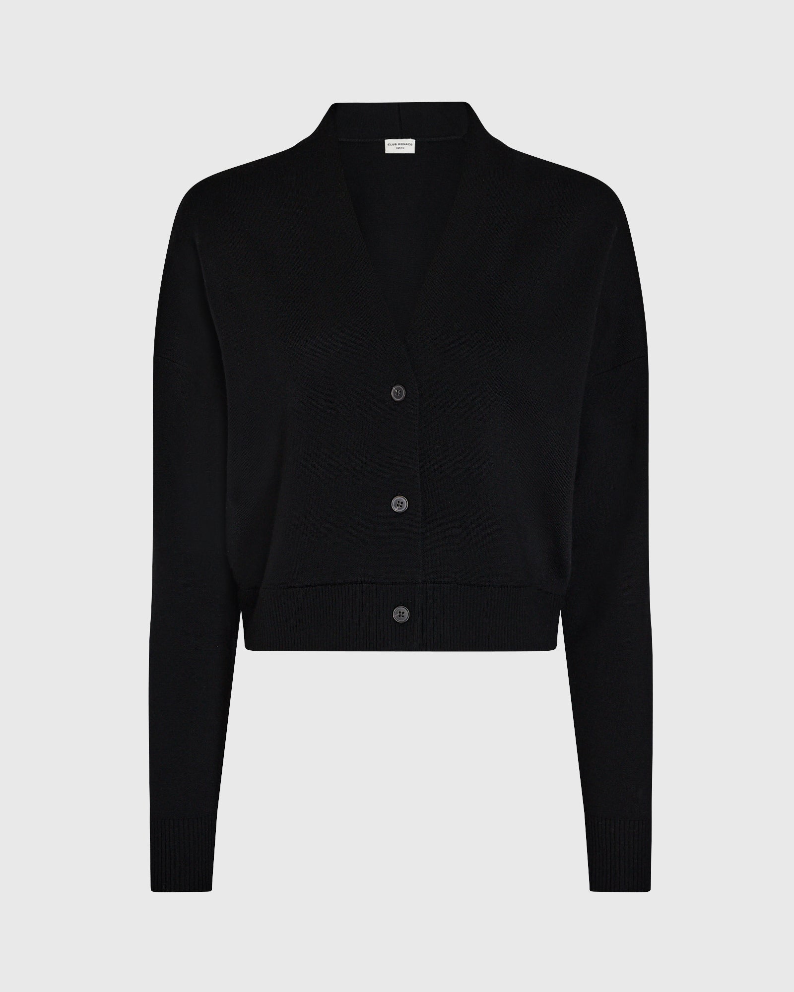 CLUB MONACO - Merino Relaxed Cardigan - Black