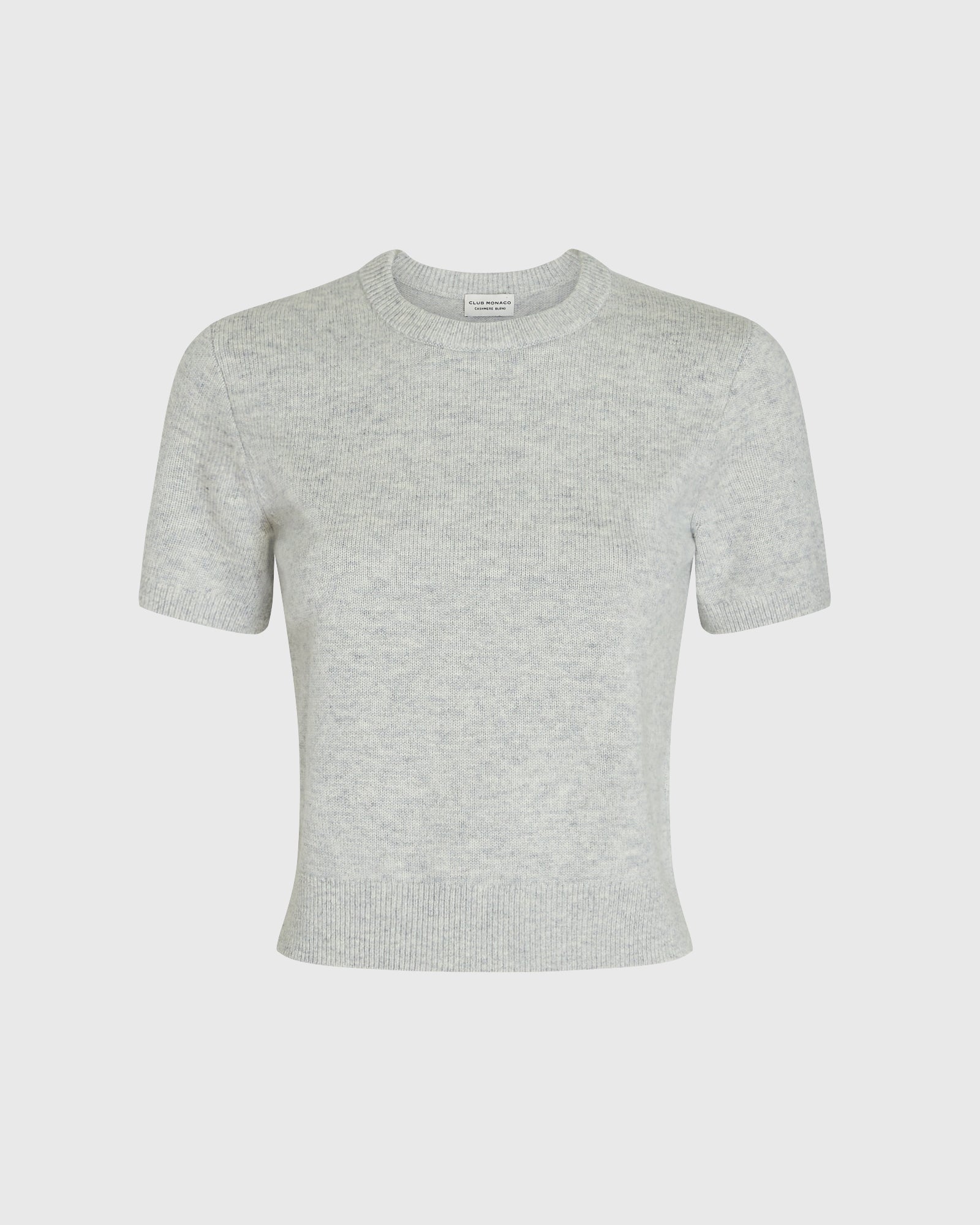 CLUB MONACO - Cashmere Blend Shrunken Crew Neck Sweater - Light Grey