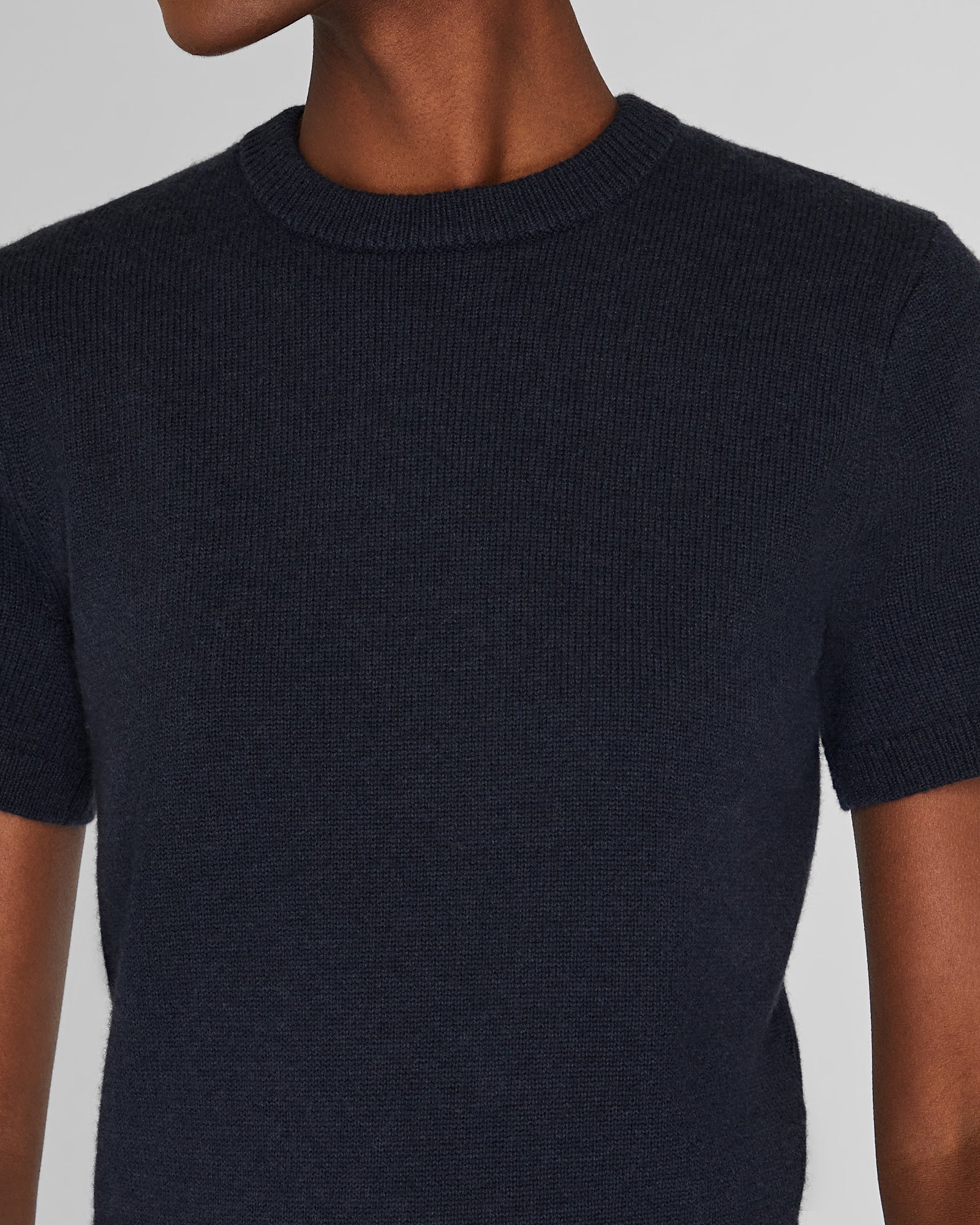 CLUB MONACO - Cashmere Blend Shrunken Crew Neck Sweater - Twilight Navy