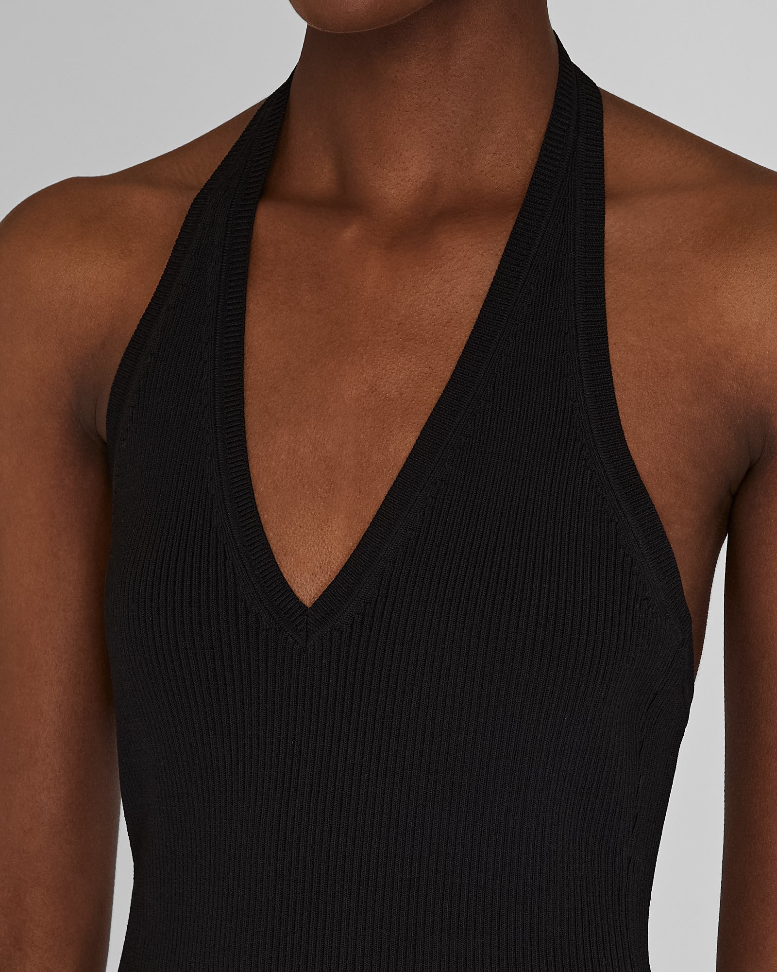 CLUB MONACO - Halter Sweater Tank - Black