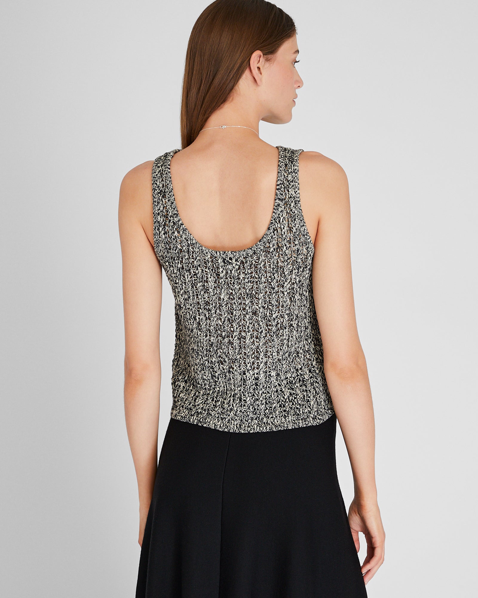 CLUB MONACO - Linen Blend Sweater Tank - Black