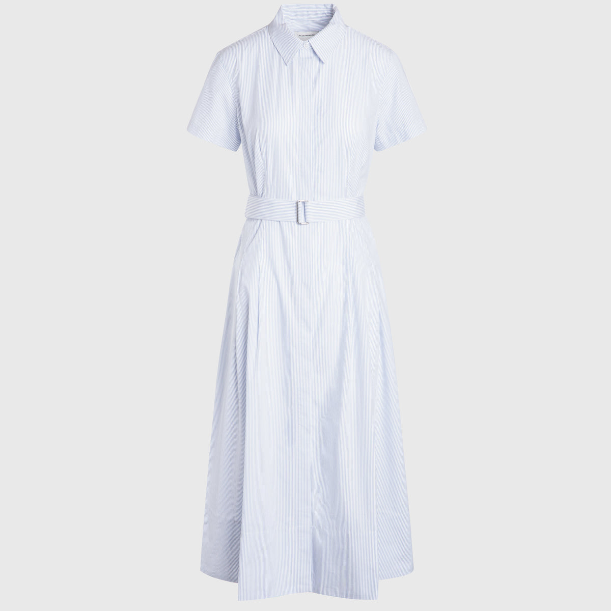 Women's Blue Mix Striped Waisted Utility Dress