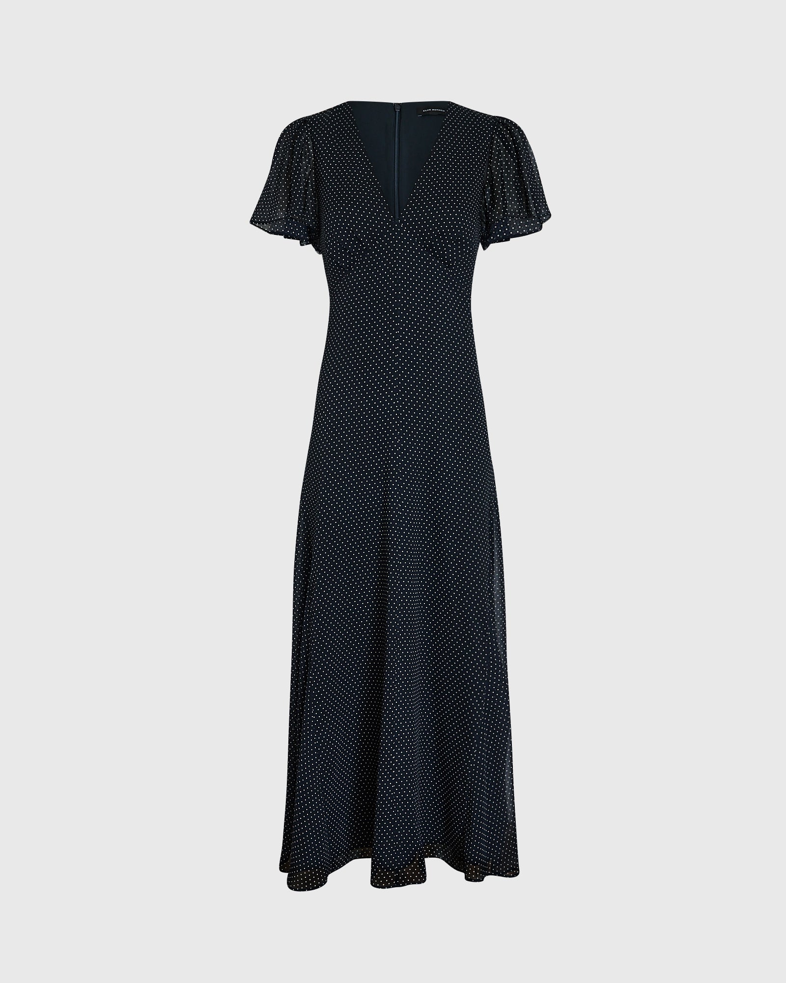 CLUB MONACO - Flutter Sleeve Midi Dress - Navy Base