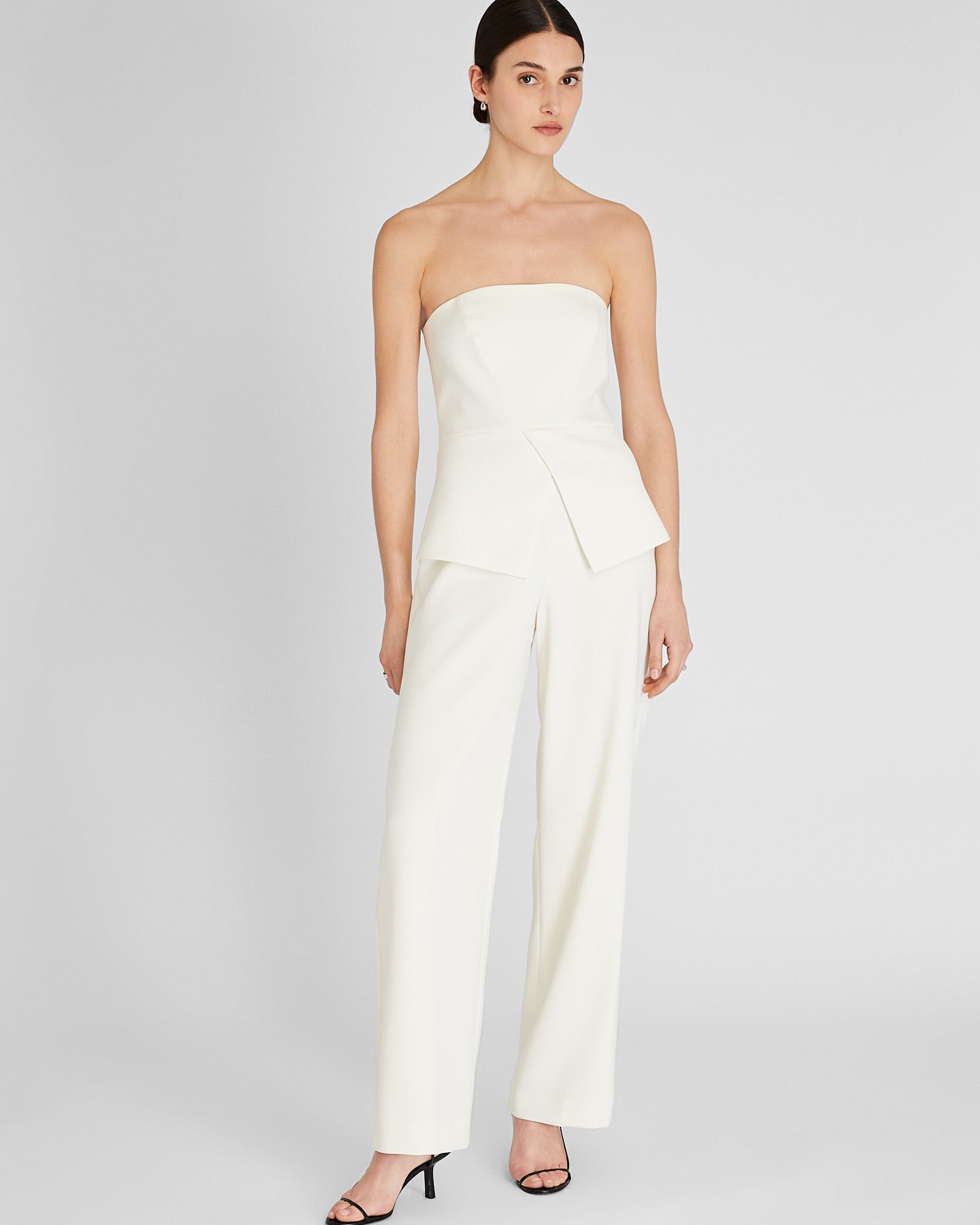 CLUB MONACO - Strapless Bustier Jumpsuit - Cream