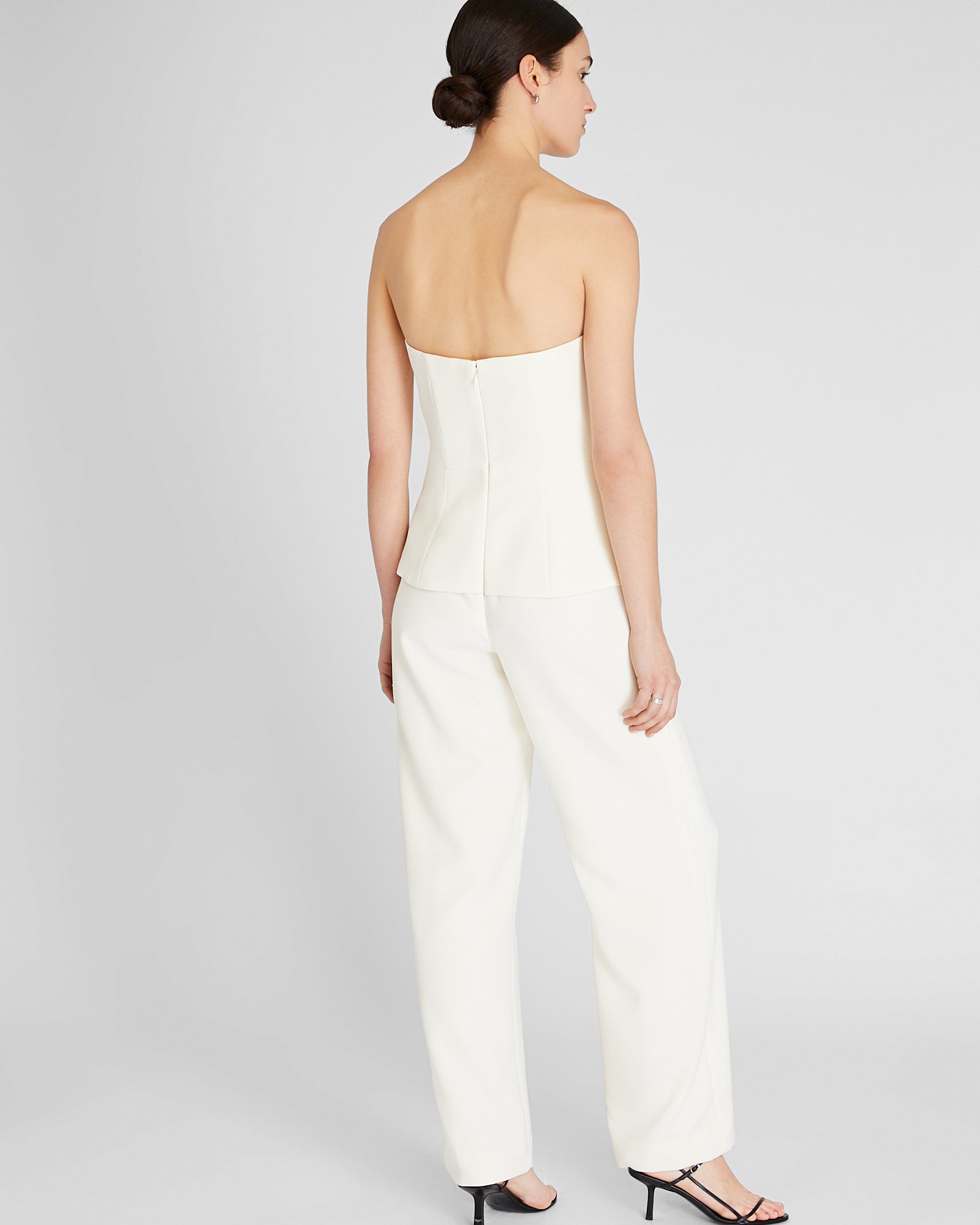 CLUB MONACO - Strapless Bustier Jumpsuit - Cream