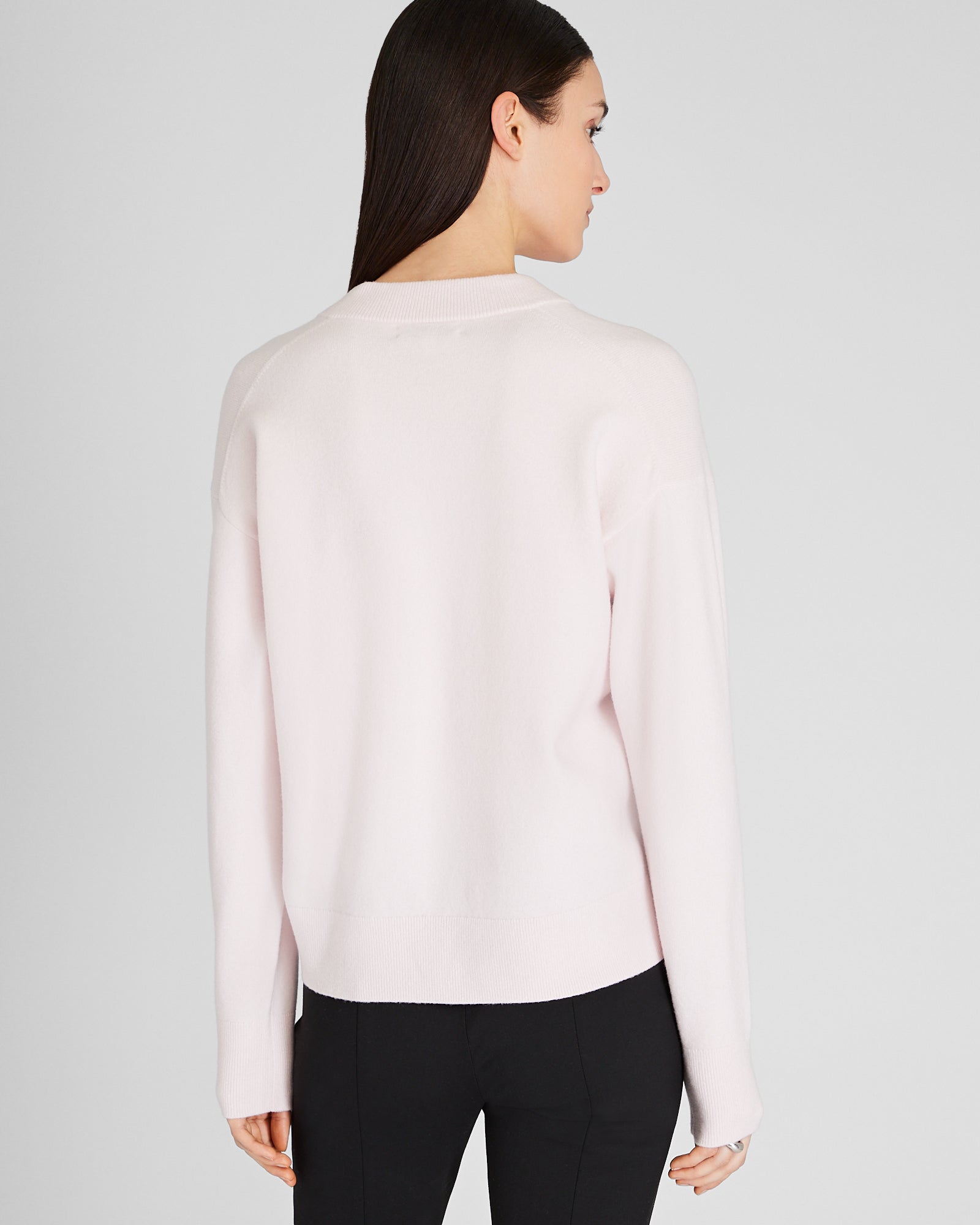 CLUB MONACO - Pull col V en mélange de laine mérinos - Mauve