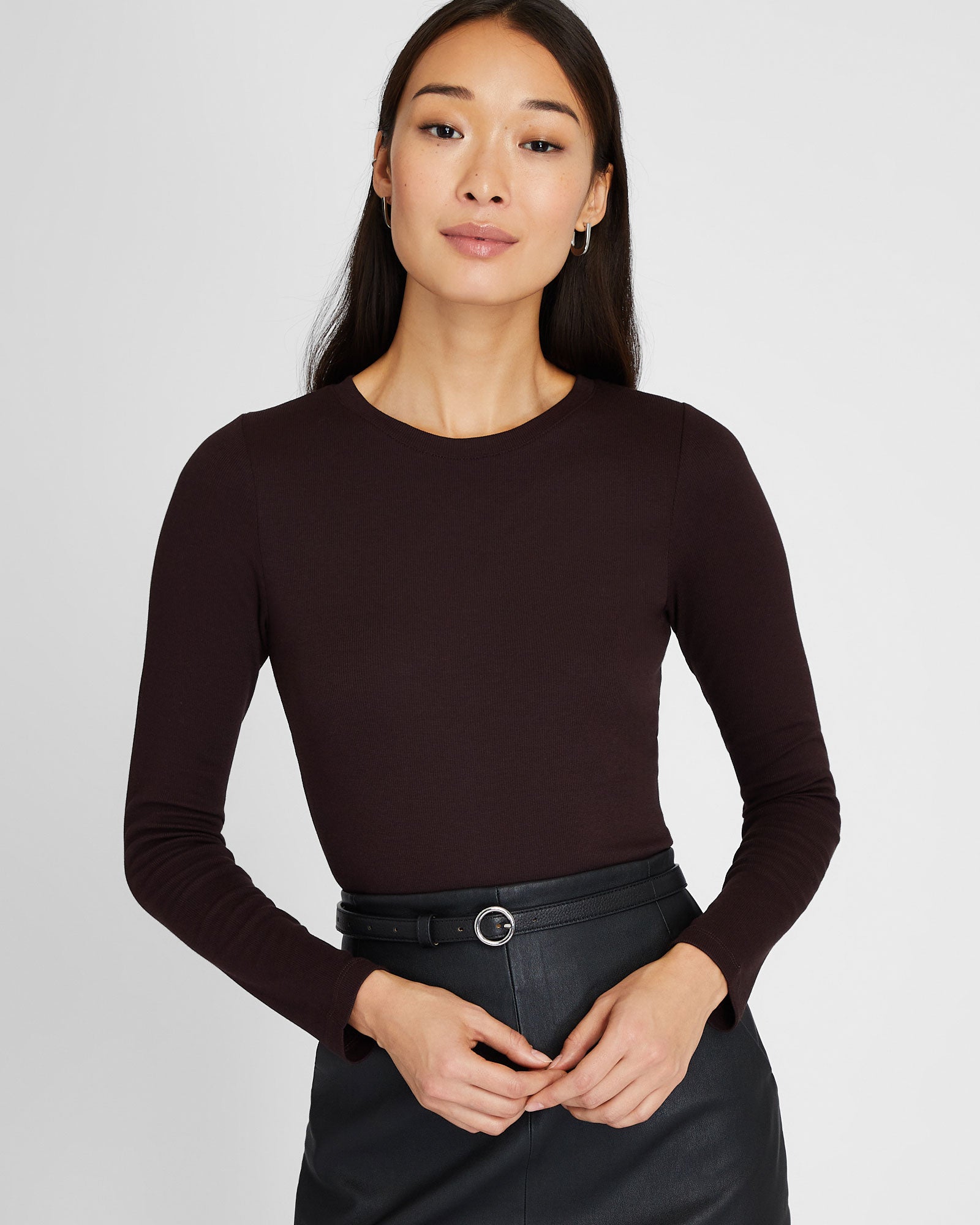 CLUB MONACO - Carolena Top - Chocolate