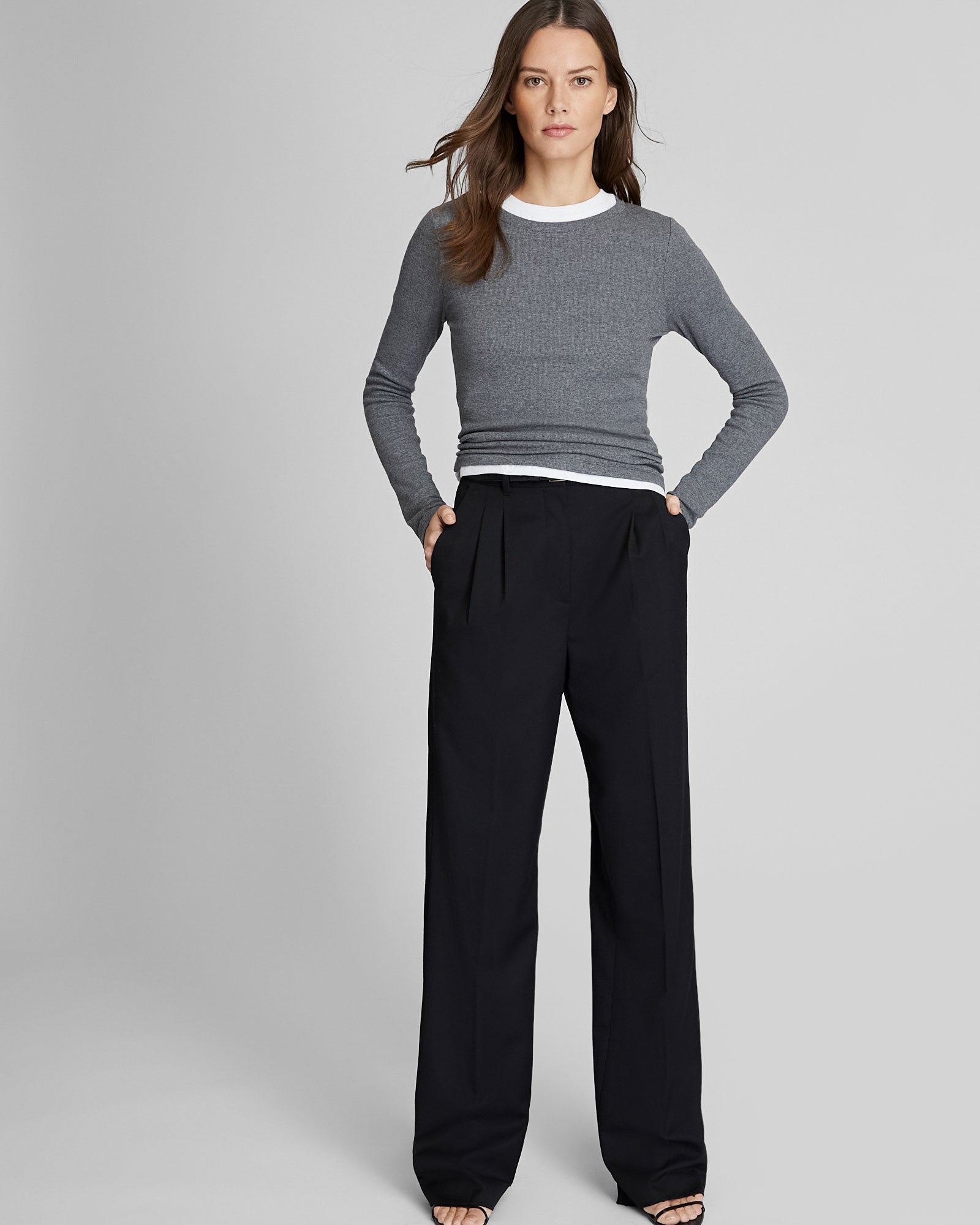 CLUB MONACO - Haut Carolena - Gris chiné foncé