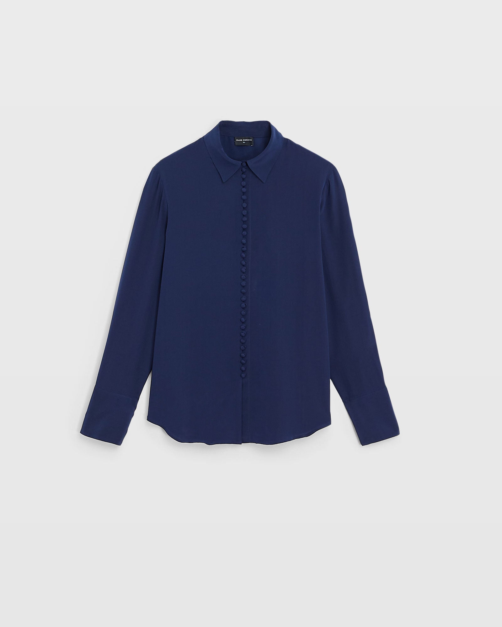 CLUB MONACO - Chemise en soie Helek - Marine