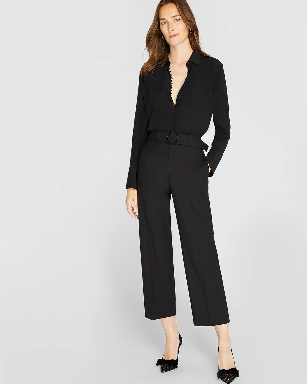 CLUB MONACO - Pantalon à anneau émaillé - Noir