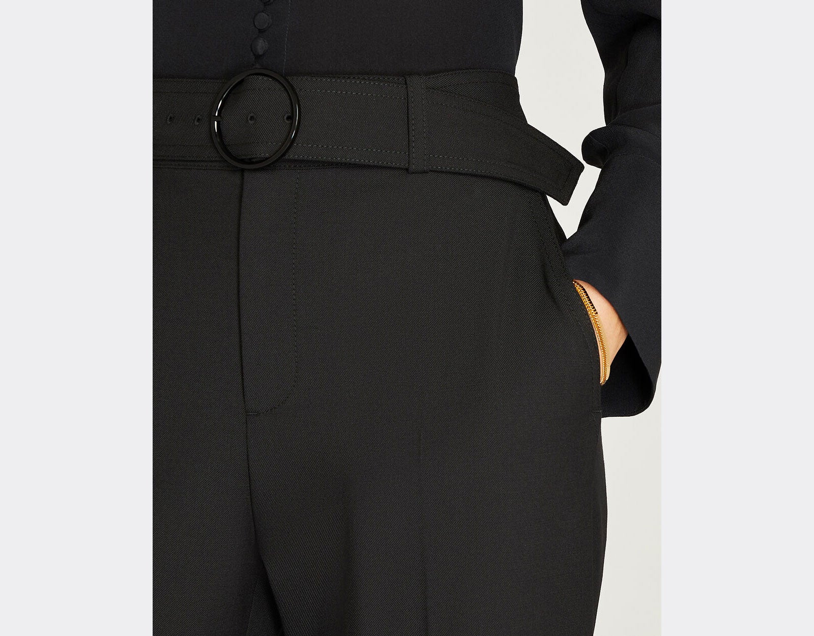 CLUB MONACO - Pantalon à anneau émaillé - Noir