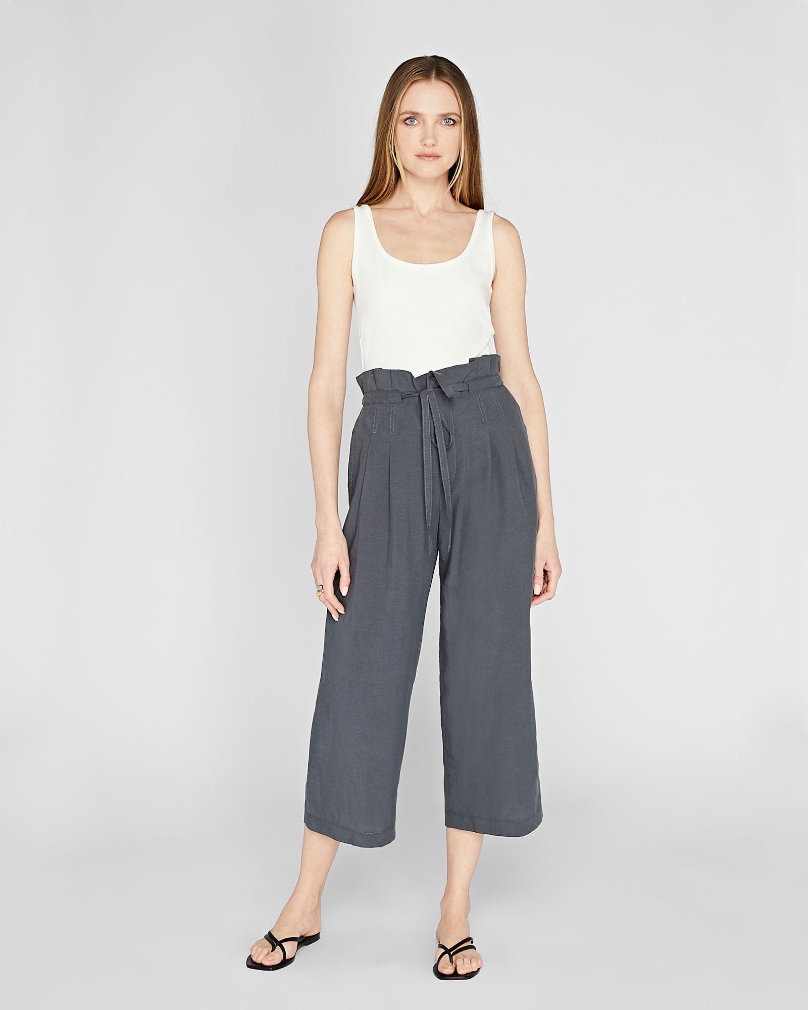 CLUB MONACO - Anreannah Wide Leg Pant - Ebony