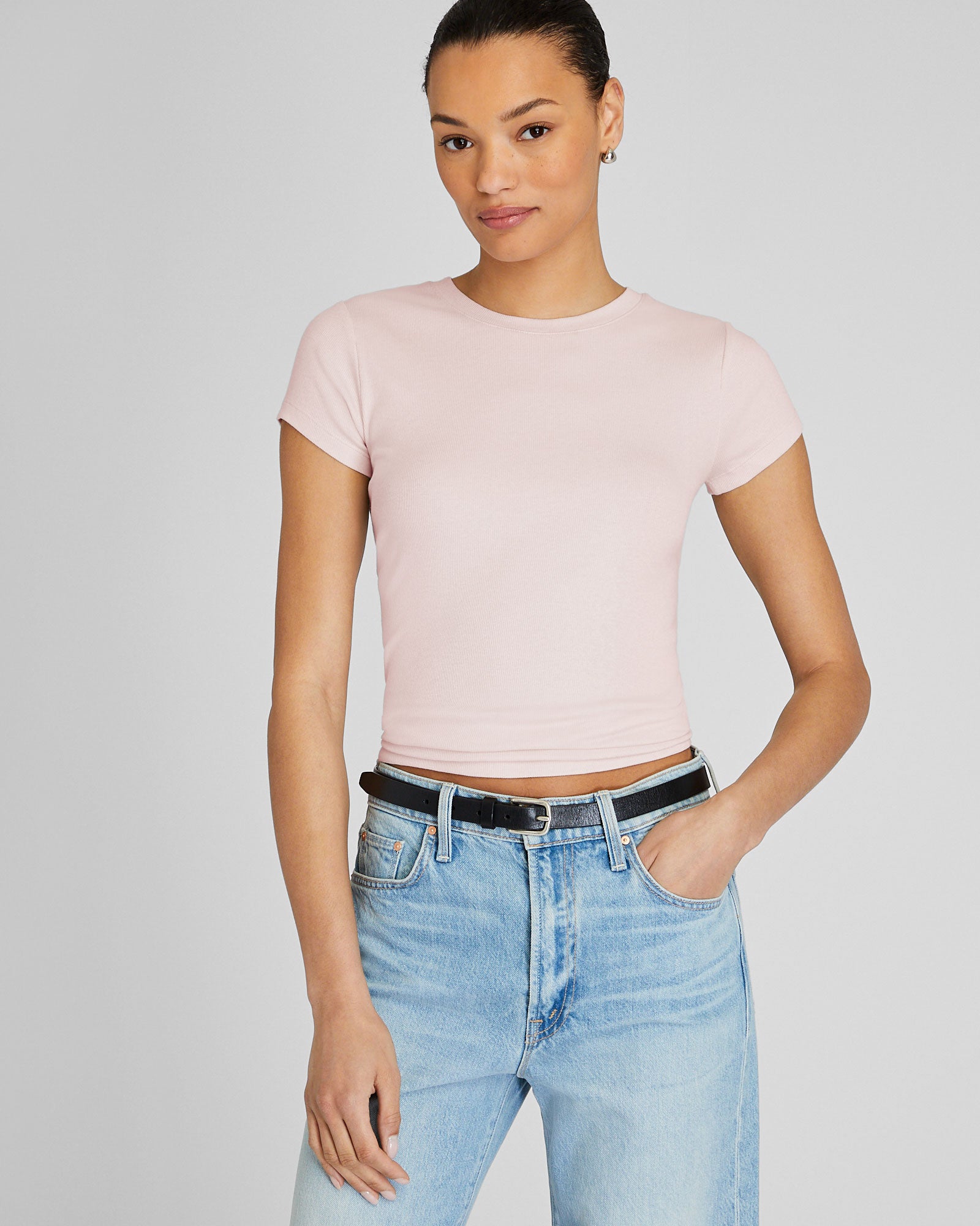 CLUB MONACO - T-shirt Bowee - Rose Pâle