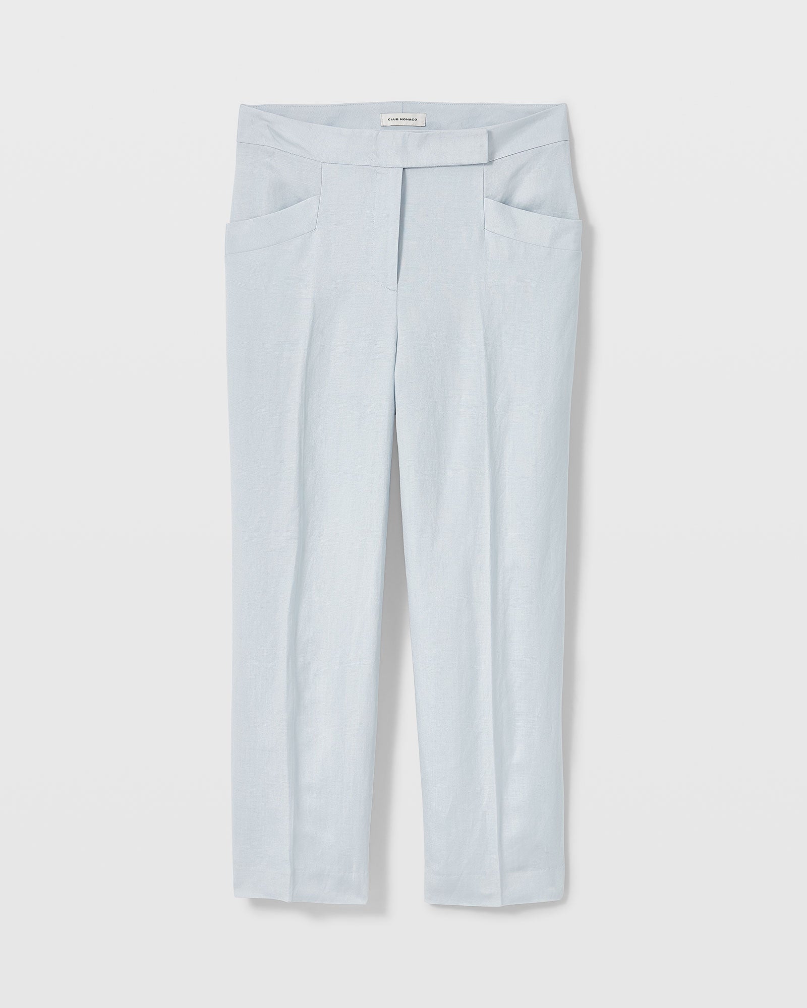 CLUB MONACO - Pantalon en mélange de lin - Brume grise