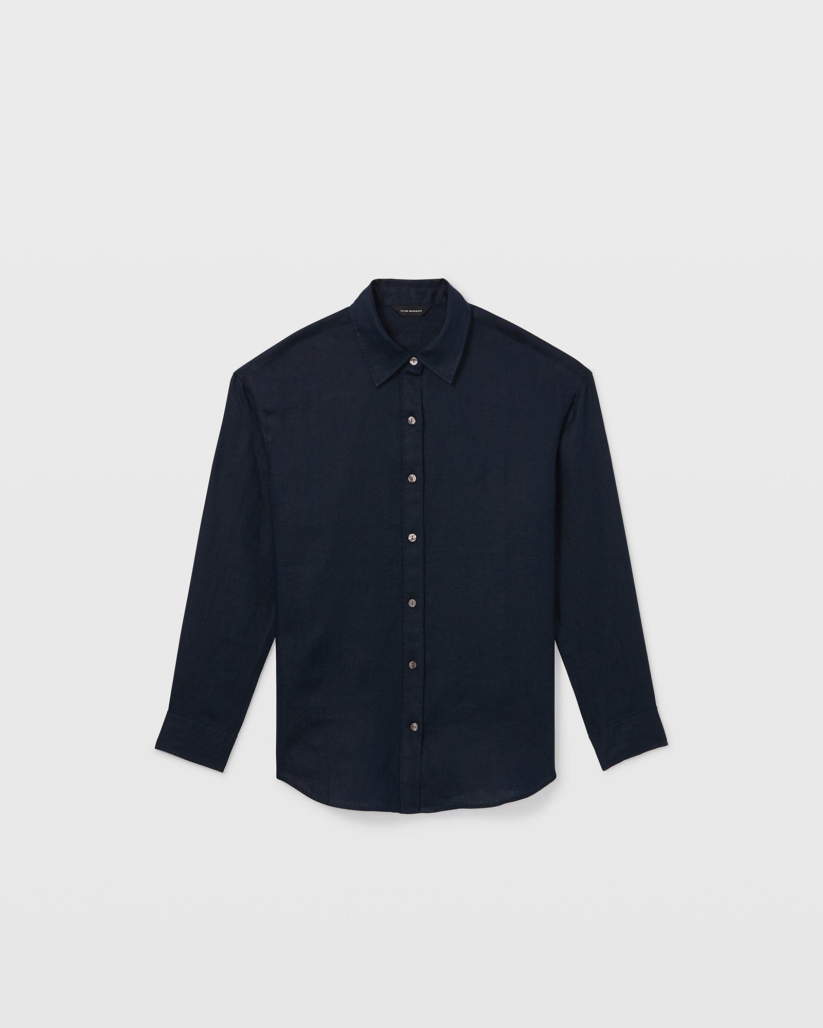 CLUB MONACO - Chemise en lin à manches longues - Blanc