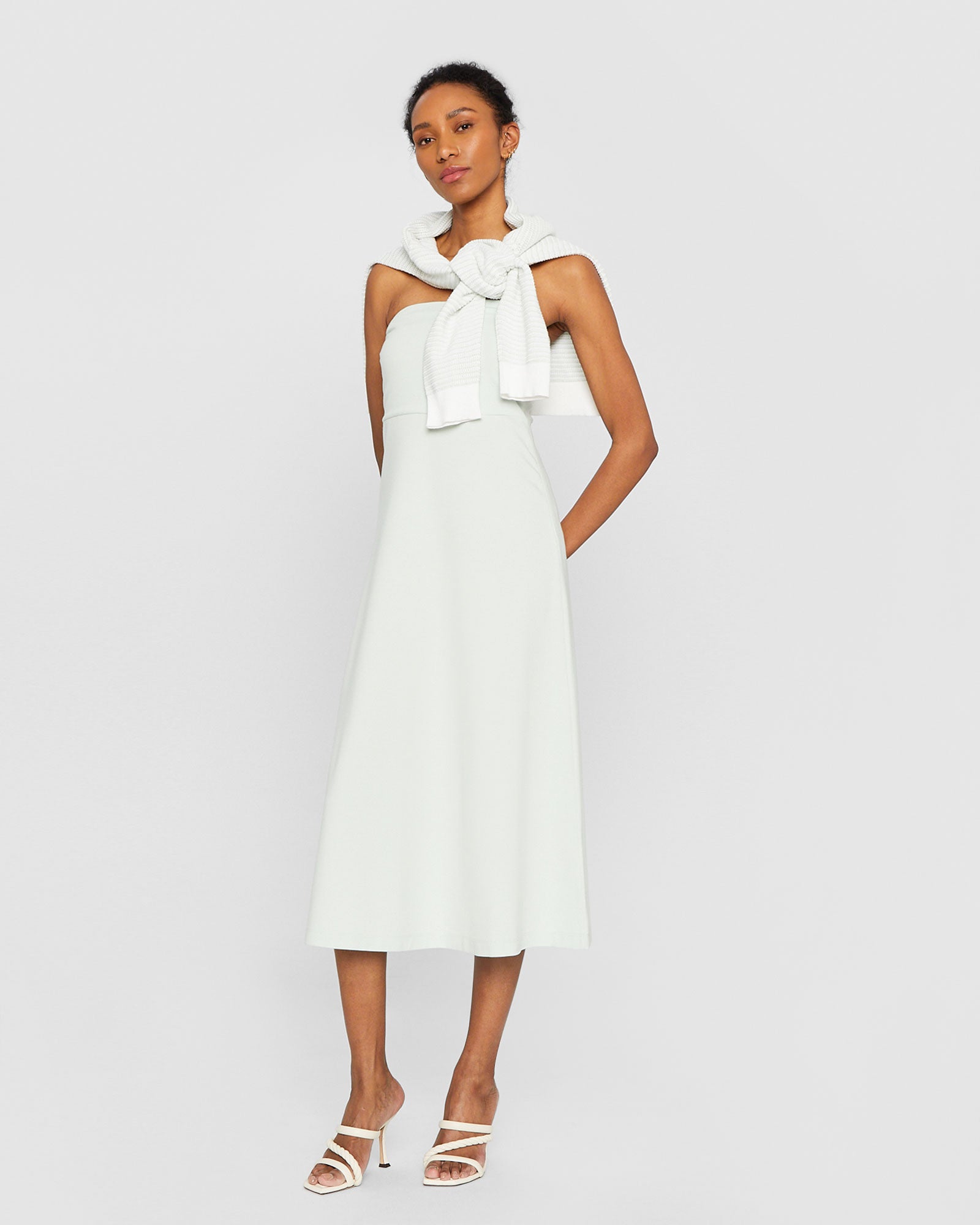 CLUB MONACO - Strapless Easy Summer Maxi Dress - Faded Jade