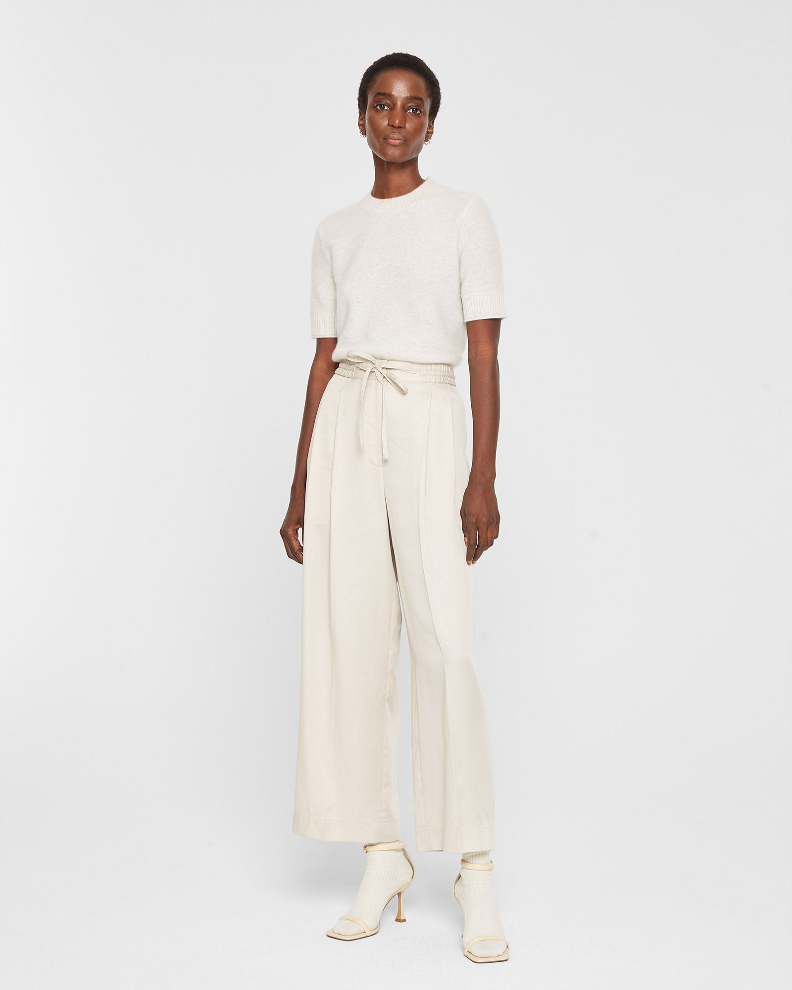 CLUB MONACO - Signature Elasticated Trouser - Cream