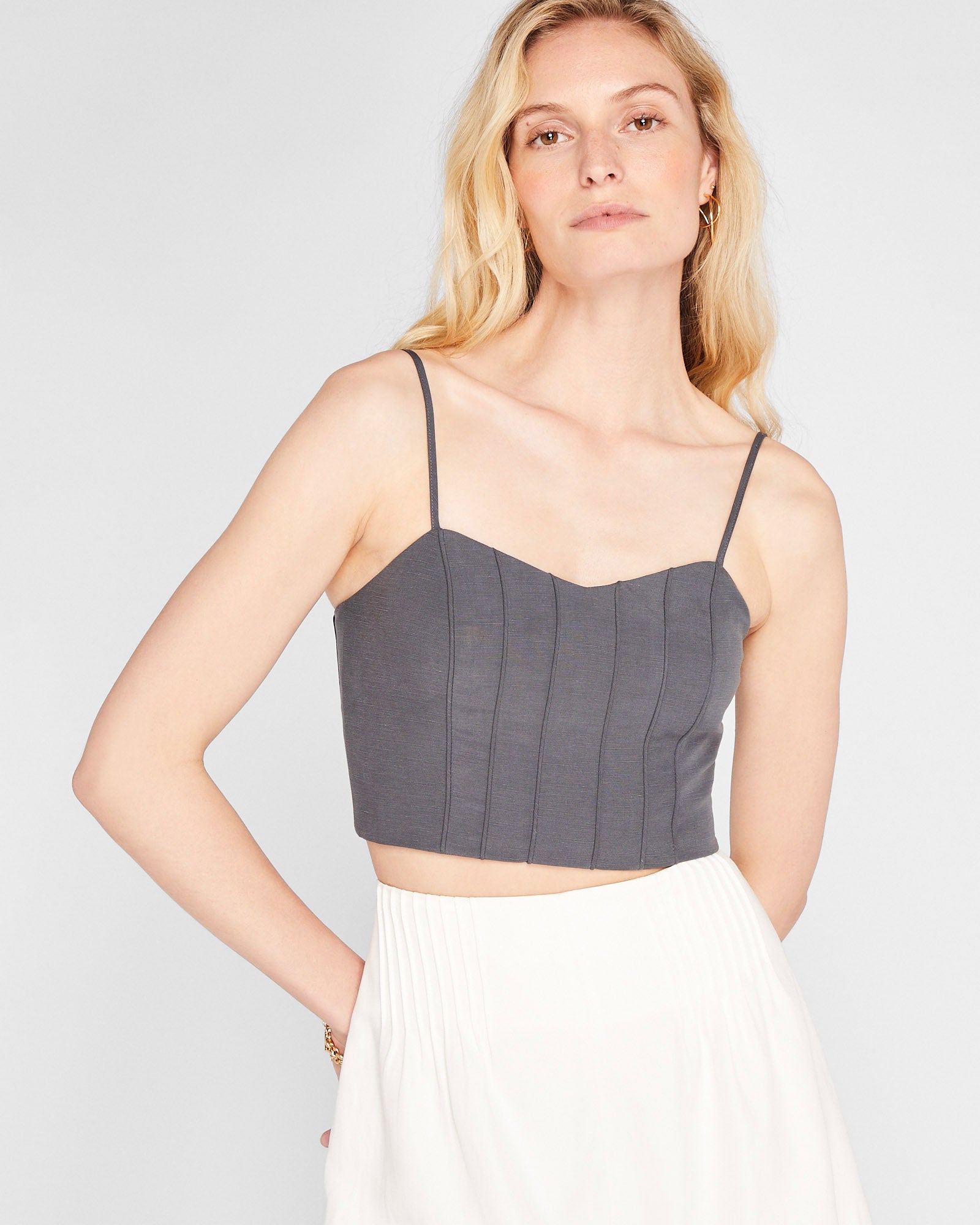 CLUB MONACO - Pintuck Bandeau Top - Ebony