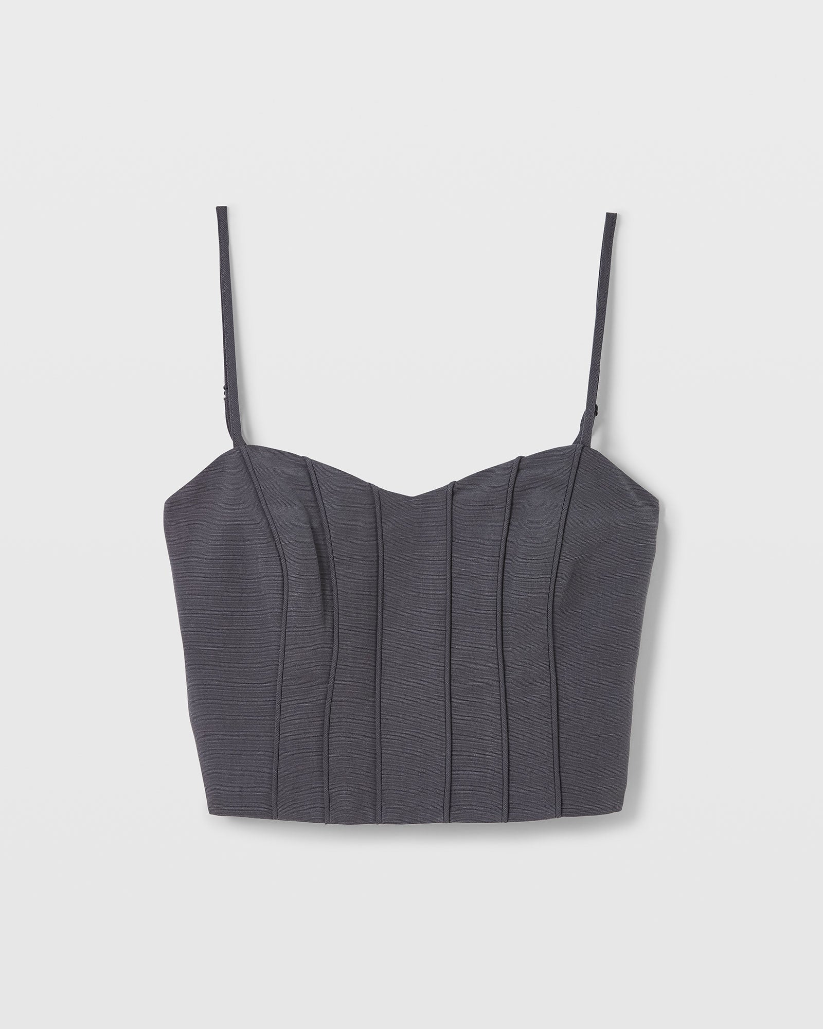 CLUB MONACO - Haut bandeau nervuré - Ébène